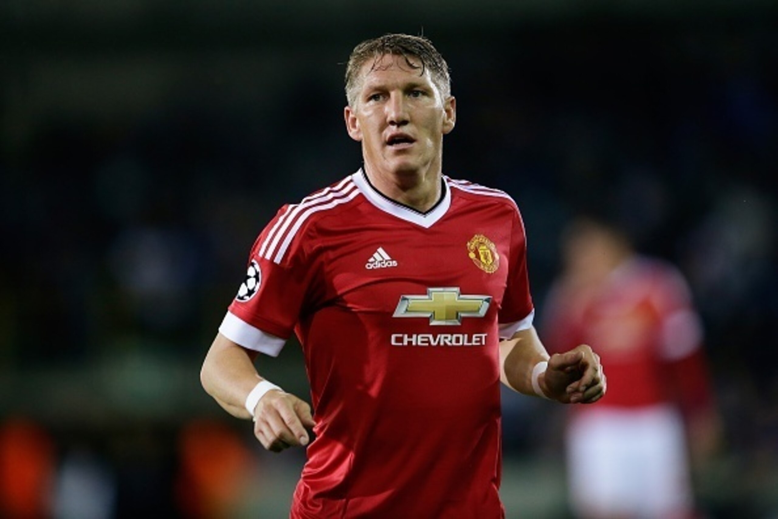Bastian Schweinsteiger of Manchester United during the UEFA Champions League play-offs match between Club Brugge and Manchester United on August 26, 2015 at the Jan Breydel stadium in Brugge, Belgium.(Photo by VI Images via Getty Images)