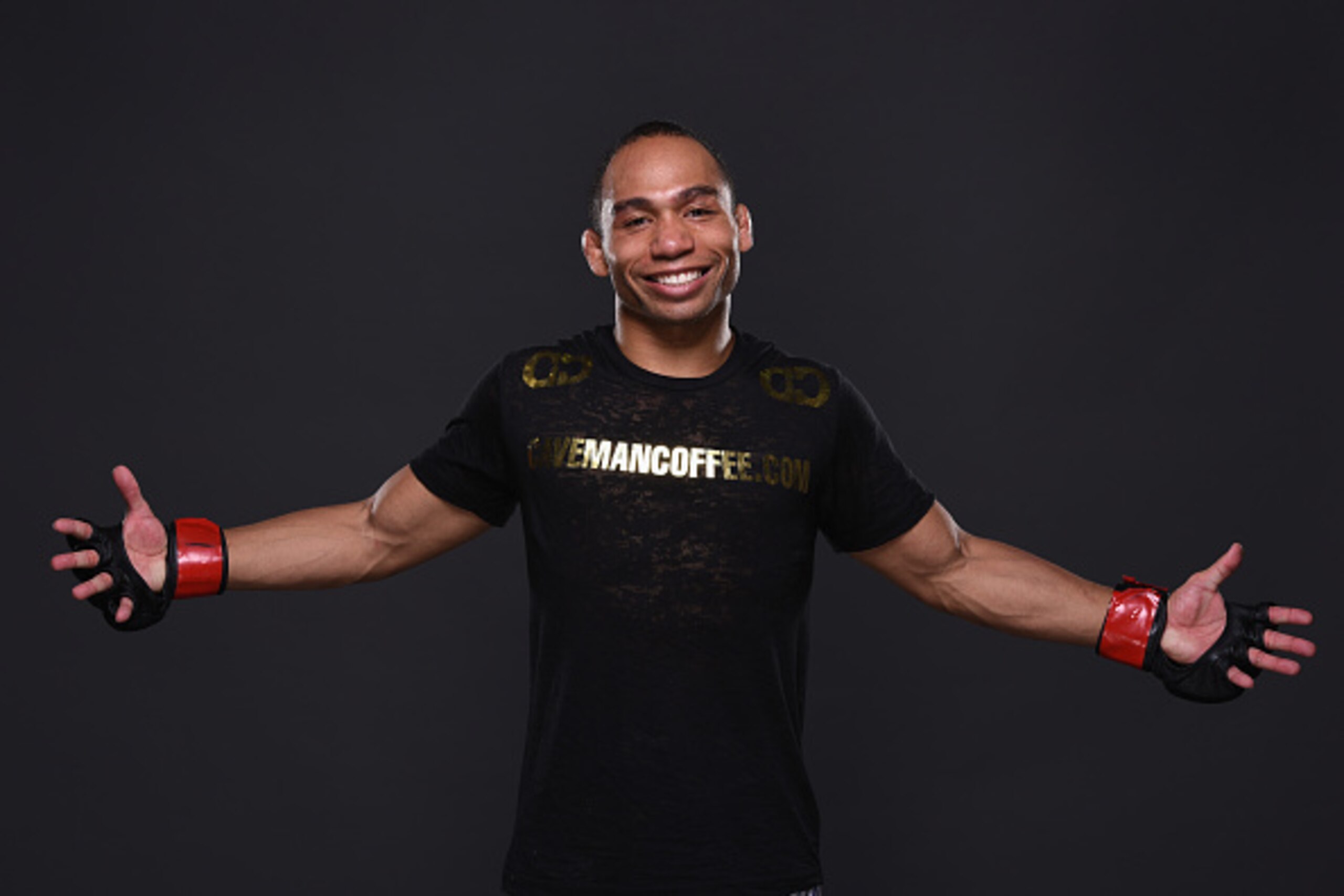 LAS VEGAS, NV - MAY 23:  John Dodson poses for a post-fight portrait during the UFC 187 event at the MGM Grand Garden Arena on May 23, 2015 in Las Vegas, Nevada.  (Photo by Mike Roach/Zuffa LLC/Zuffa LLC via Getty Images)