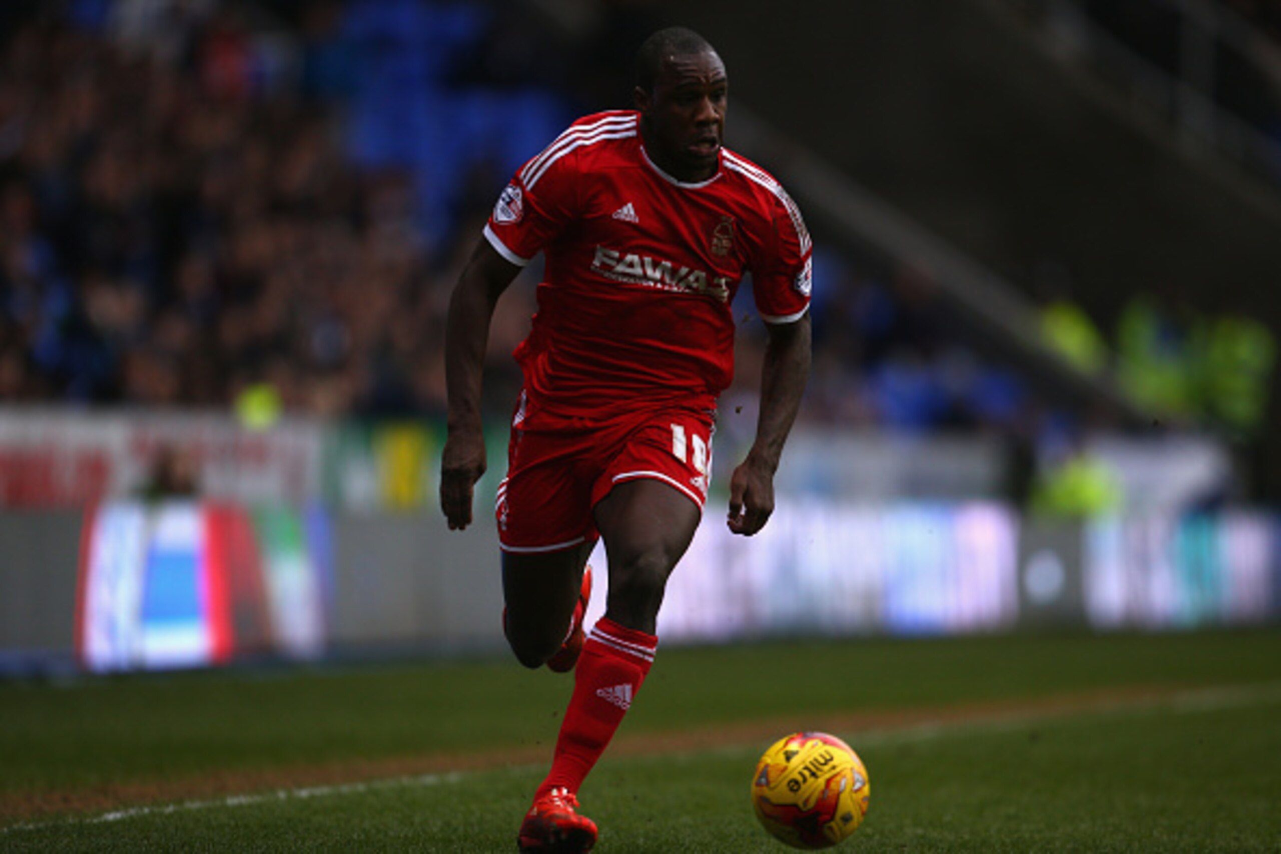 READING, ENGLAND - FEBRUARY 28:  Michail Antonio of Nottingham Forest during the Sky Bet Championship match between Reading and Nottingham Forest at Madejski Stadium on February 28, 2015 in Reading, England.  (Photo by Martin Willetts/Getty Images)
