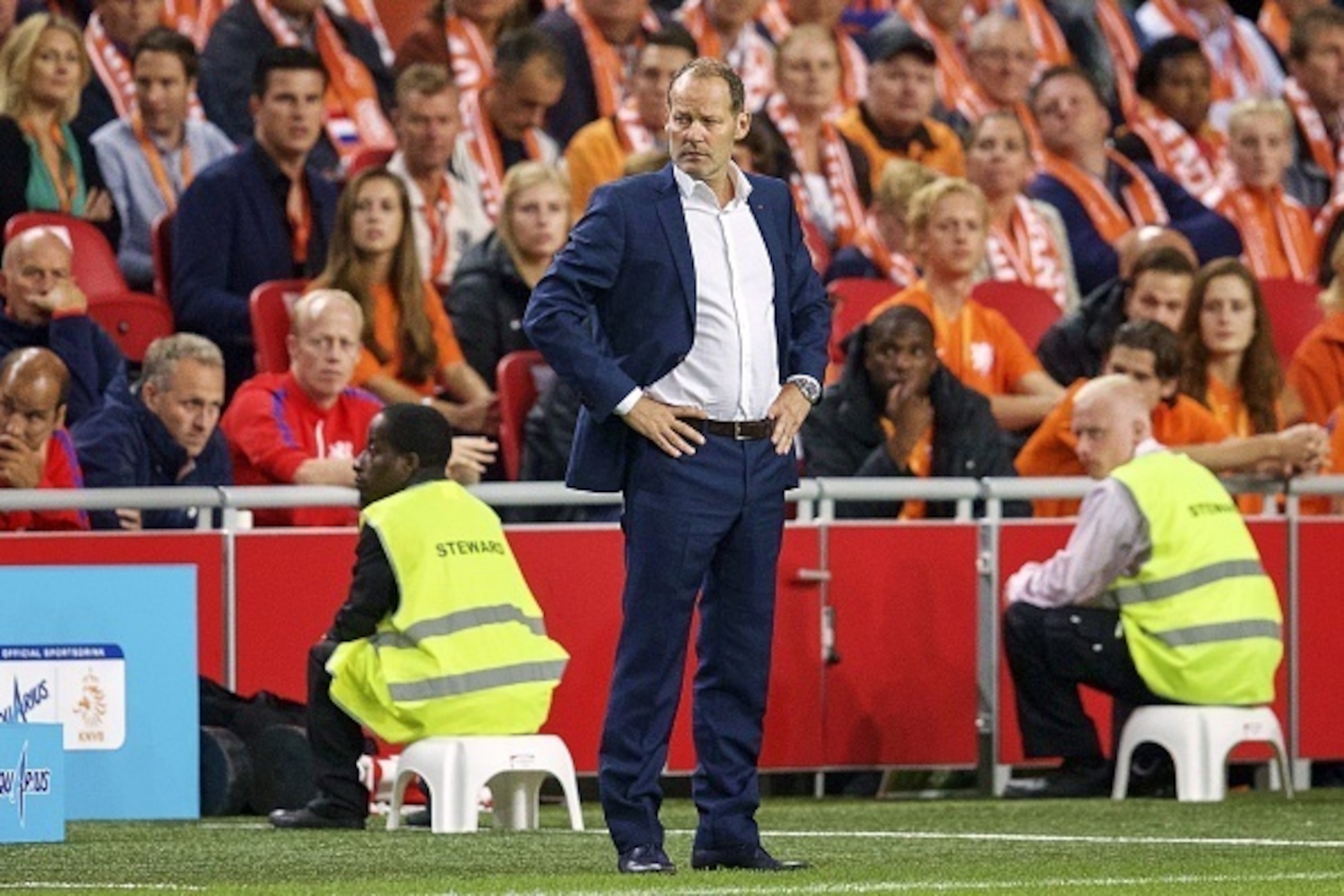 coach Danny Blind of Holland during the UEFA Euro 2016 qualifying match between Netherlands and Iceland on September 3, 2015 at the Amsterdam Arena in Amsterdam, The Netherlands.(Photo by VI Images via Getty Images)