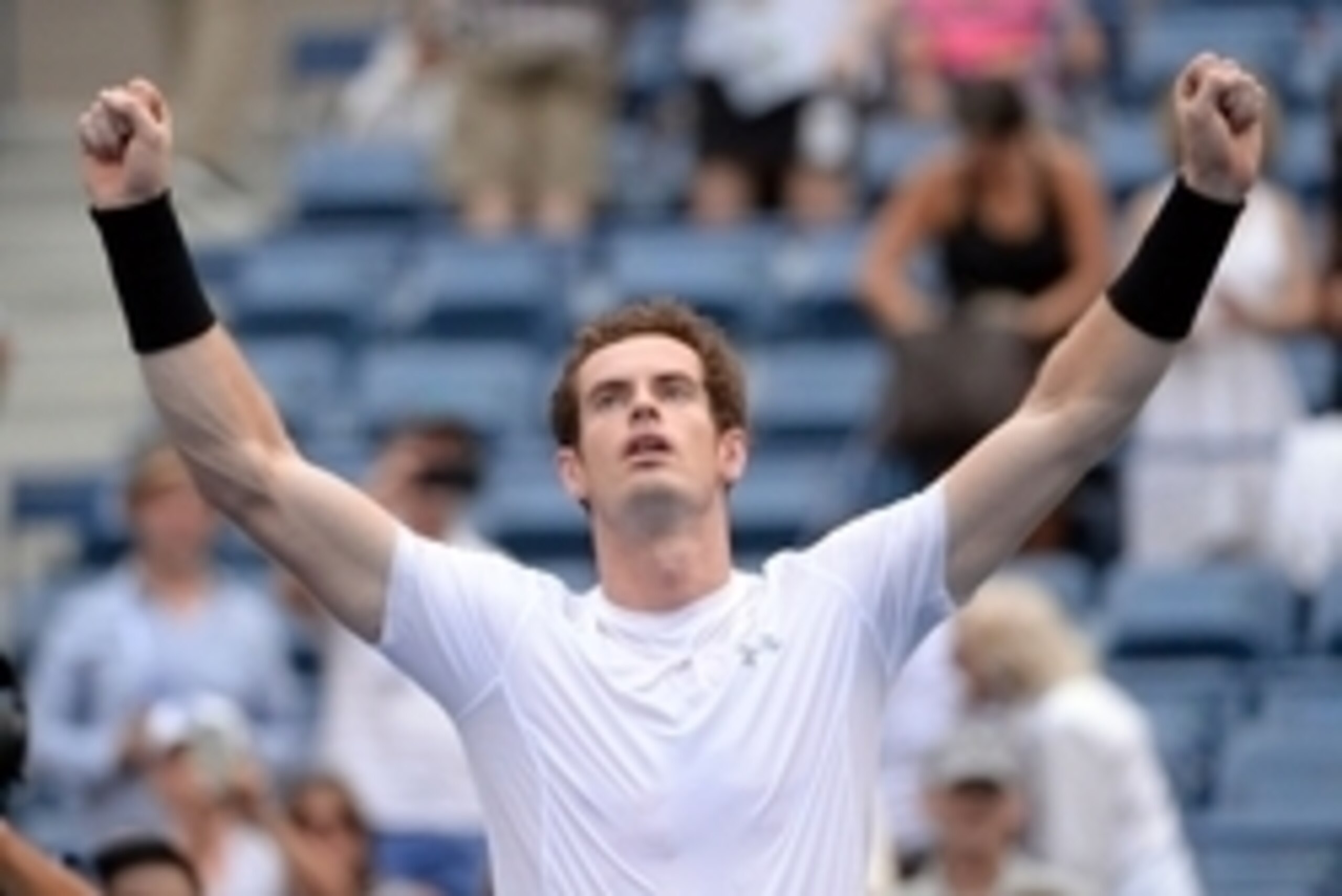 Sep 3, 2015; New York, NY, USA; Andy Murray of Great Britain reacts after beating Adrian Mannarino of France (not pictured) on day four of the 2015 U.S. Open tennis tournament at USTA Billie Jean King National Tennis Center. Mandatory Credit: Robert Deuts