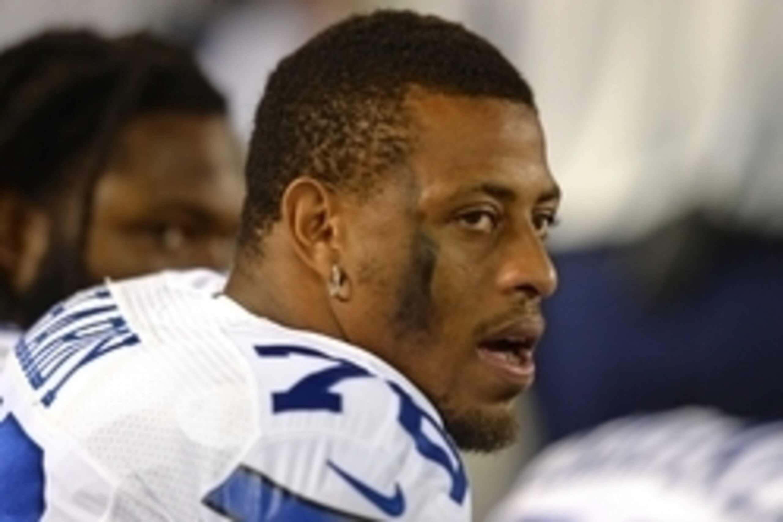 Aug 13, 2015; San Diego, CA, USA; Dallas Cowboys defensive end Greg Hardy (76) looks on from the sideline during the third quarter against the San Diego Chargers in a preseason NFL football game at Qualcomm Stadium. Mandatory Credit: Jake Roth-USA TODAY S