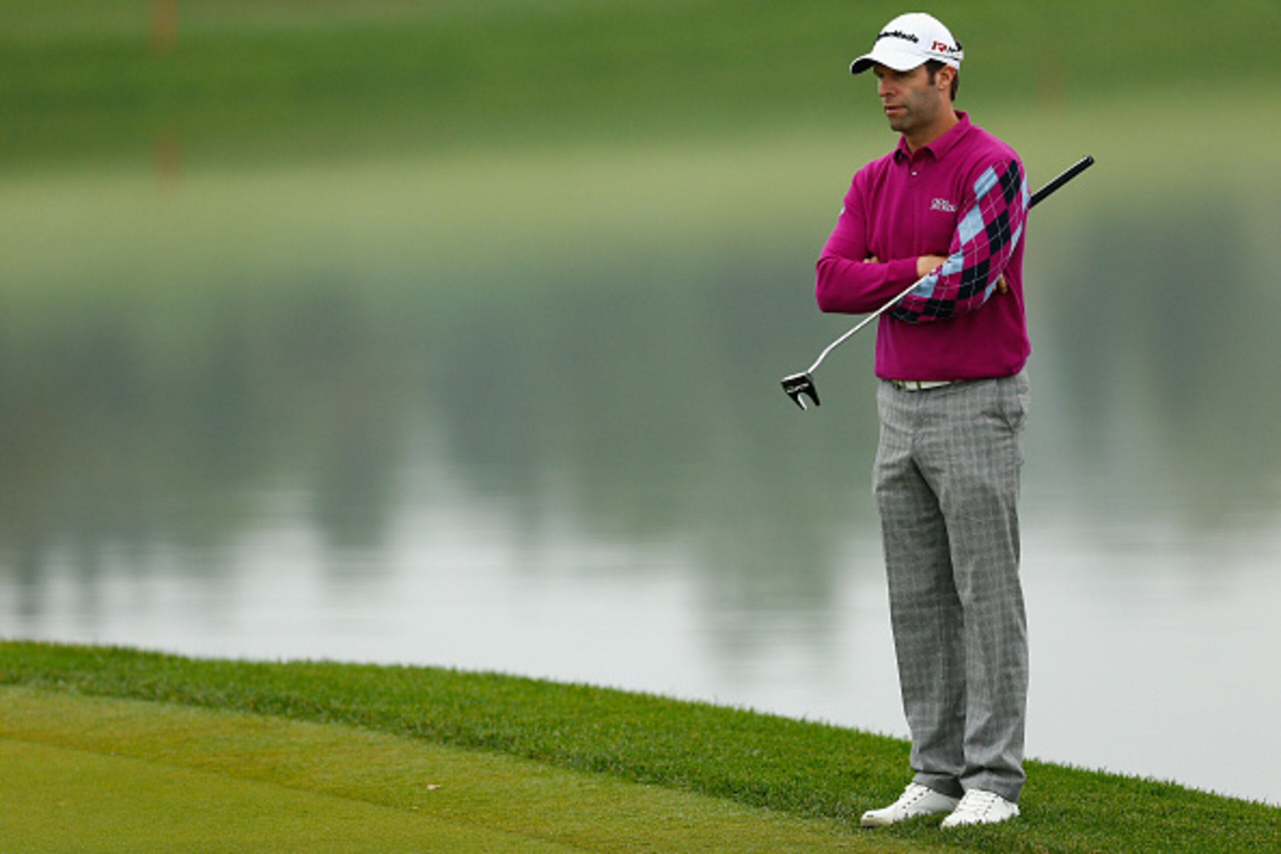 MOSCOW, RUSSIA - SEPTEMBER 04:  Bradley Dredge of Wales waits to putt on the eighteenth hole on day two of the M2M Russian Open at Skolkovo Golf Club on September 4, 2015 in Moscow, Russia.  (Photo by Harry Engels/Getty Images)