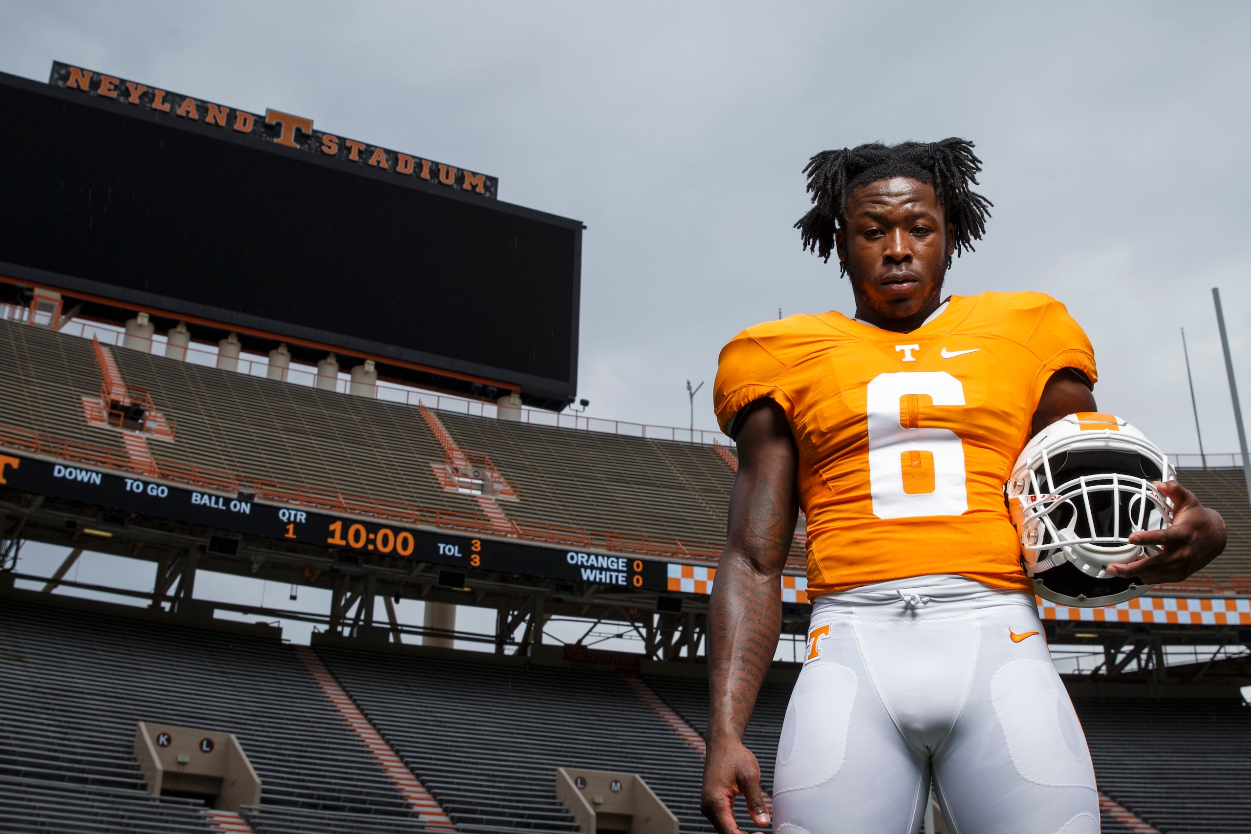 In one year Alvin Kamara went from wearing crimson to blue to orange.