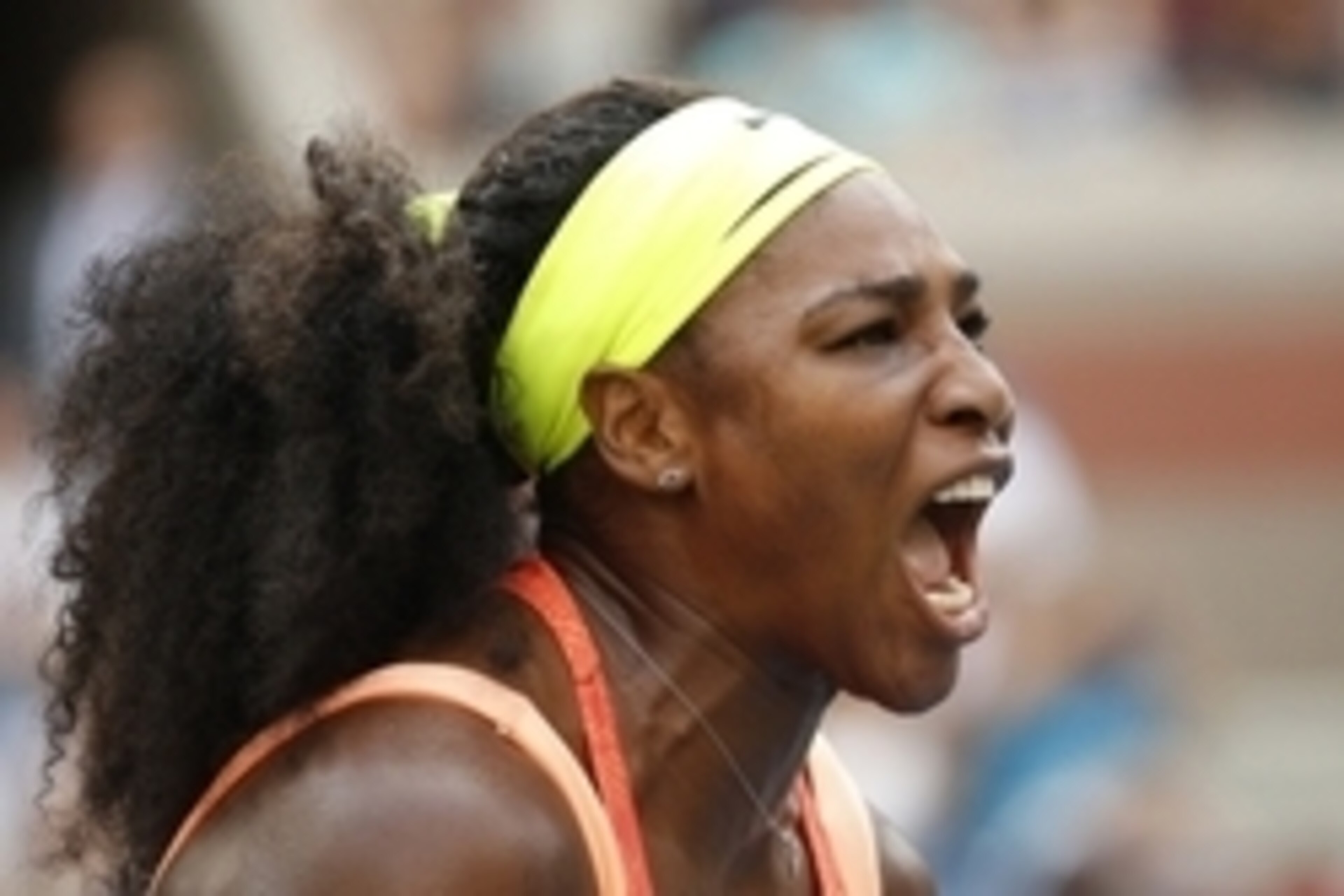 Sep 2, 2015; New York, NY, USA; Serena Williams of the United States reacts after losing a point against Kiki Bertens of the Netherlands (not pictured) on day three of the 2015 U.S. Open tennis tournament at USTA Billie Jean King National Tennis Center. W