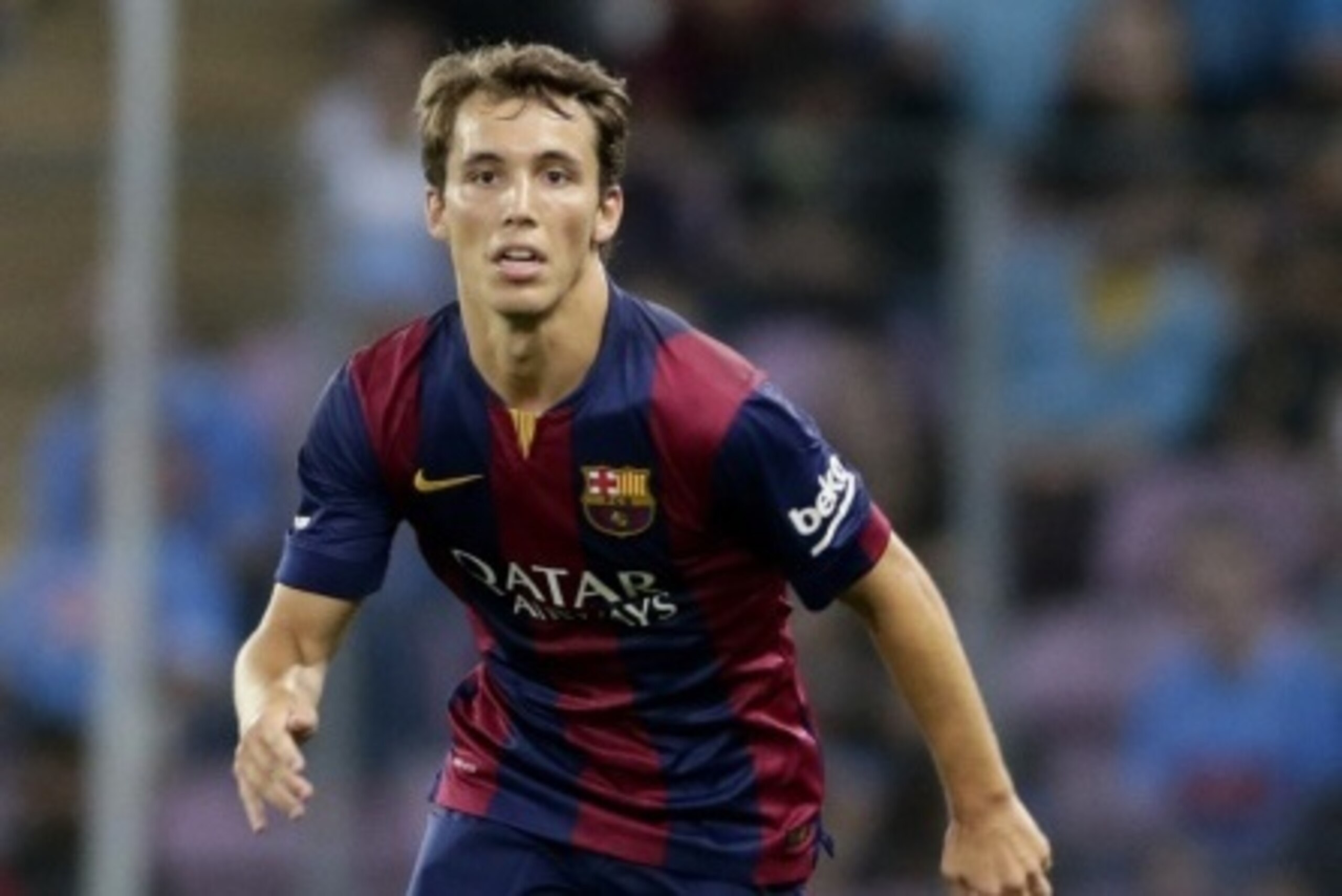 Alejandro Grimaldo of FC Barcelona during the friendly match between Napoli and FC Barcelona at Stade de Geneve on august 6, 2014 in Geneva, Switzerland(Photo by VI Images via Getty Images)