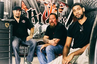 L to R: Duncan's business partner, Jason Pena; BlackJack's manager, Glen Smith; and the five-time NBA champion.