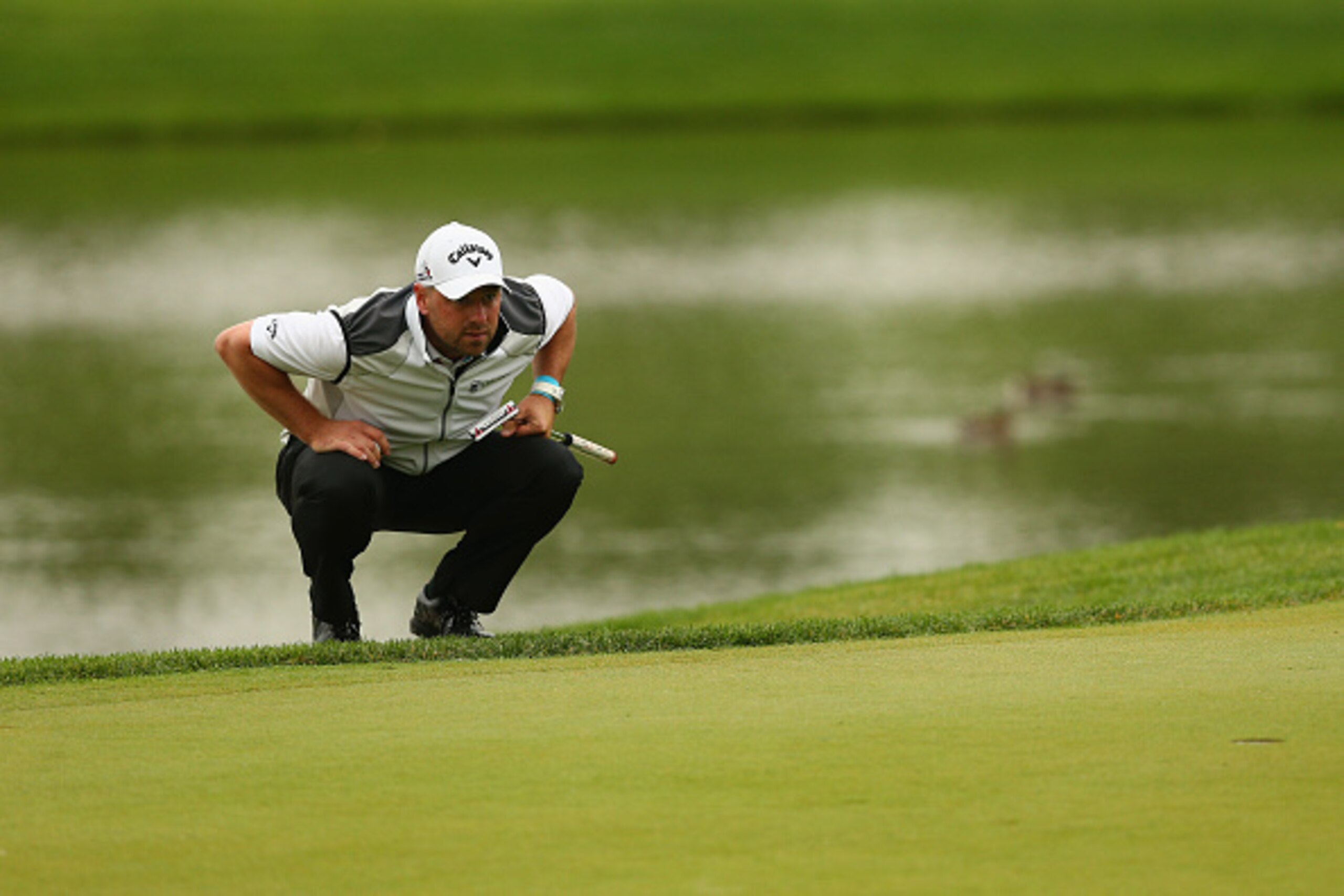 MOSCOW, RUSSIA - SEPTEMBER 05:  Craig Lee of Scotland lines up a putt on the sixteenth hole on day three of the M2M Russian Open at Skolkovo Golf Club on September 5, 2015 in Moscow, Russia.  (Photo by Harry Engels/Getty Images)