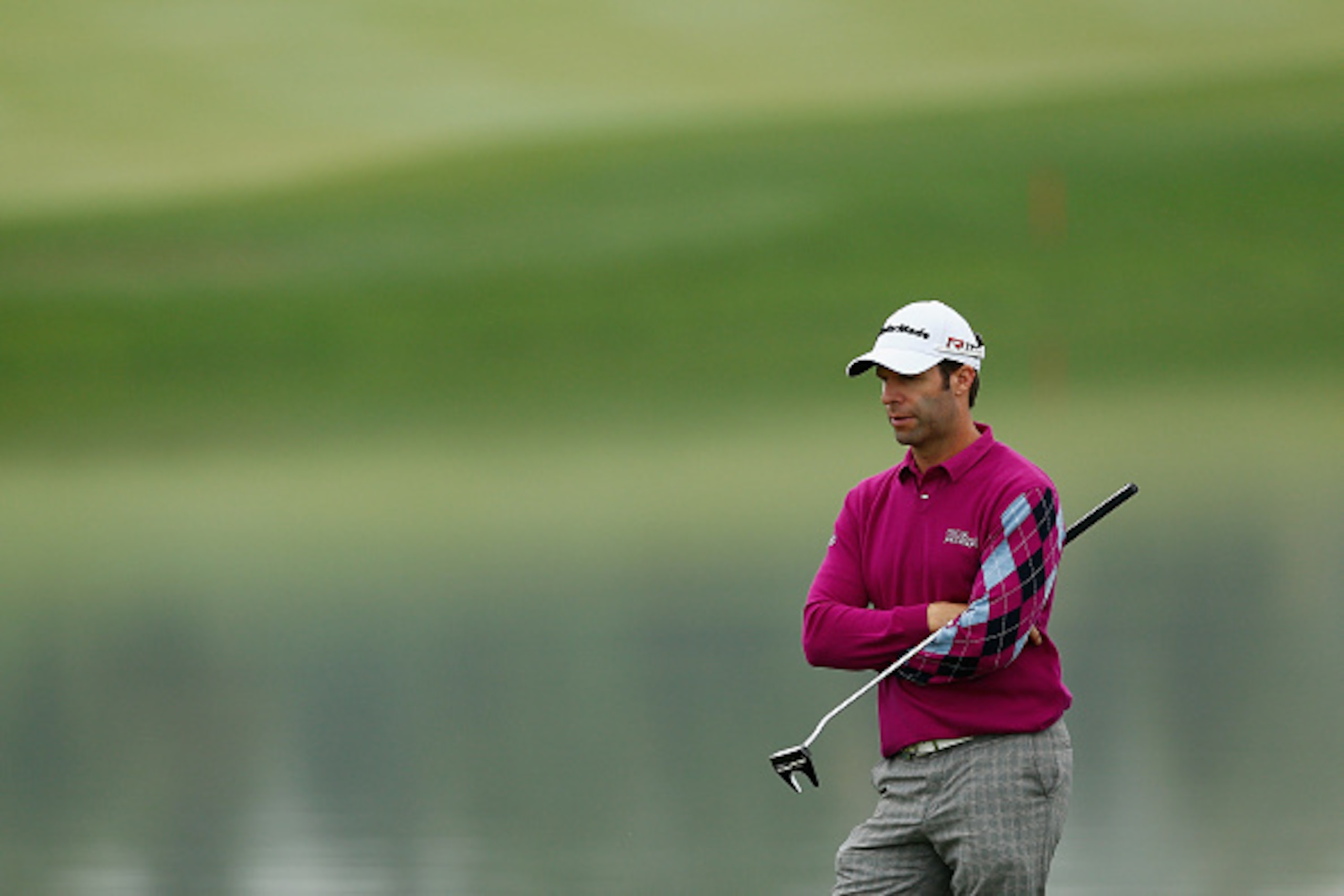 MOSCOW, RUSSIA - SEPTEMBER 04:  Bradley Dredge of Wales waits to putt on the eighteenth hole on day two of the M2M Russian Open at Skolkovo Golf Club on September 4, 2015 in Moscow, Russia.  (Photo by Harry Engels/Getty Images)