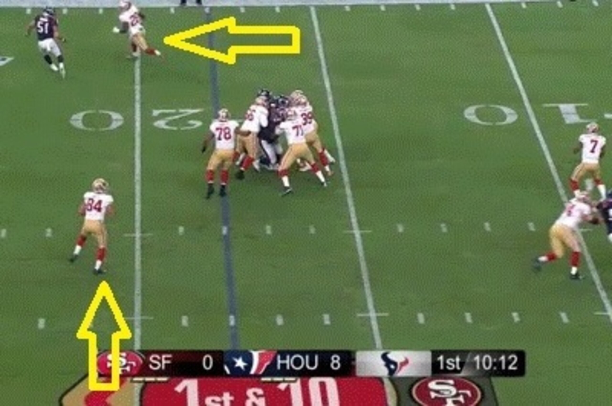 Smith's deep route opens up single-man coverage for other receiving options.