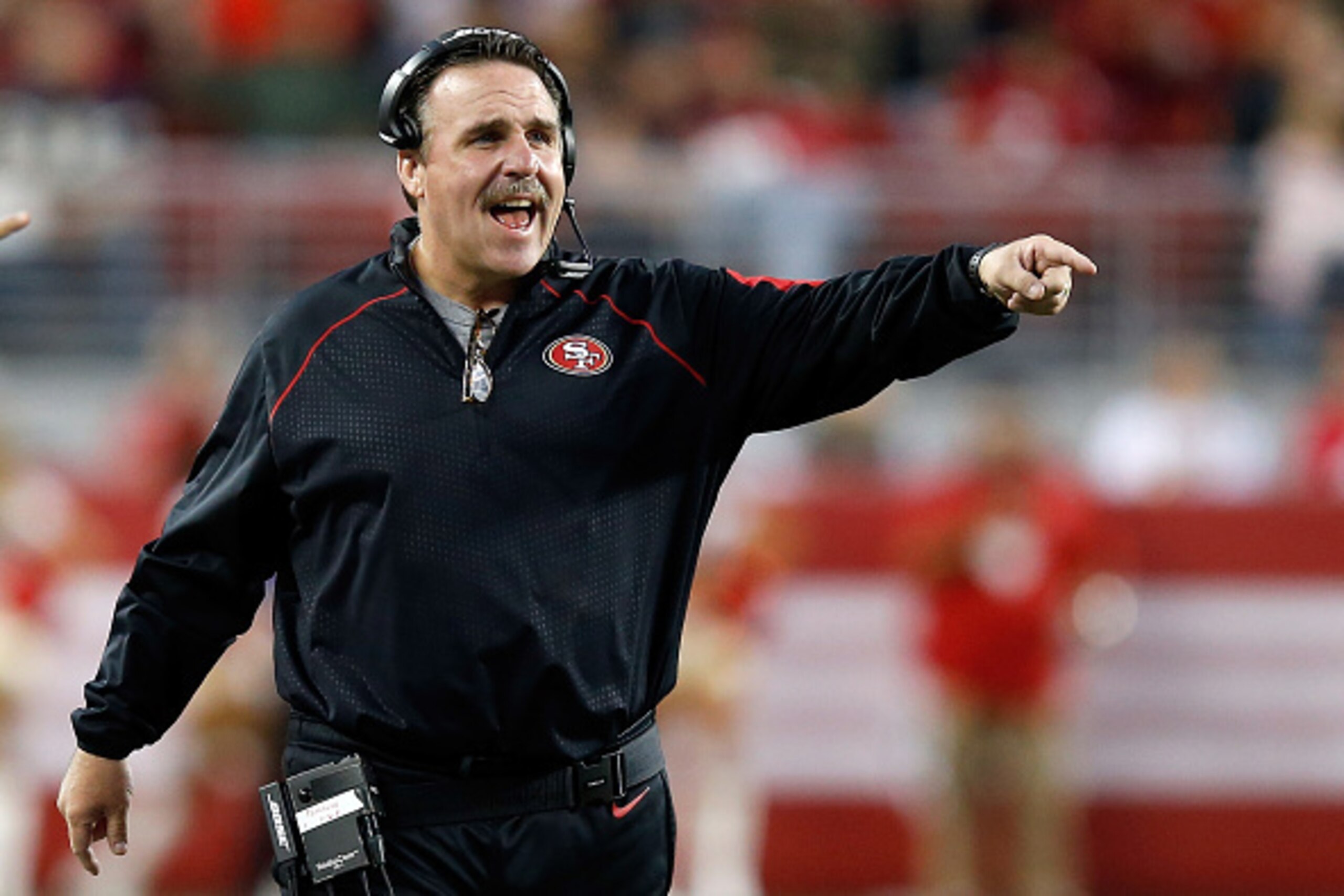 SANTA CLARA, CA - SEPTEMBER 03:  San Francisco 49ers head coach Jim Tomsula stands on the sidelines during their NFL preseason game against the San Diego Chargers at Levi's Stadium on September 3, 2015 in Santa Clara, California.  (Photo by Ezra Shaw/Gett