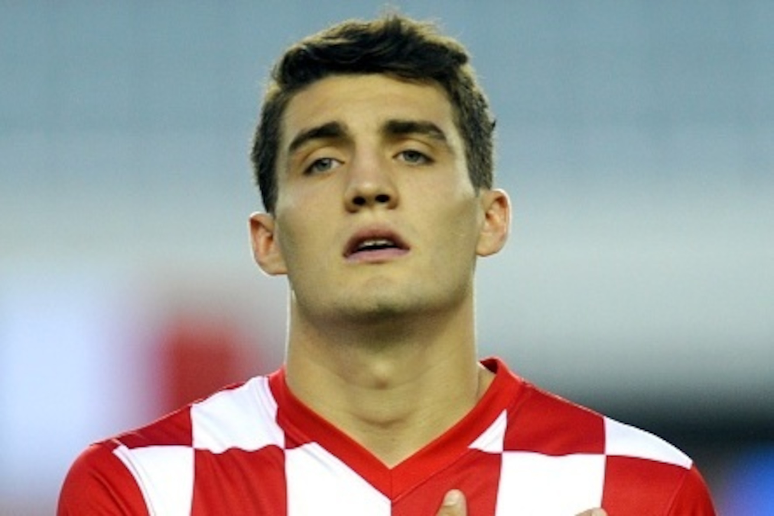 Croatia's midfilder Mateo Kovacic listens to the national anthem before the Euro 2016 qualifying football match between Croatia and Italy at the Poljud stadium in Split on June 12, 2015. AFP PHOTO / STRINGER (Photo credit should read ANDREJ ISAKO Croatia's midfilder Mateo Kovacic listens to the national anthem before the Euro 2016 qualifying football match between Croatia and Italy at the Poljud stadium in Split on June 12, 2015. AFP PHOTO / STRINGER (Photo credit should read ANDREJ ISAKO
