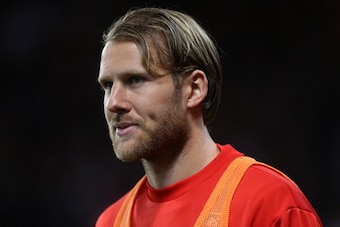 PARIS, FRANCE - MAY 7: Ola Toivonen of Rennes warms up during the french Ligue 1 match between Paris Saint-Germain FC and Stade Rennais FC at Parc des Princes stadium on May 7, 2014 in Paris, France. (Photo by Jean Catuffe/Getty Images)