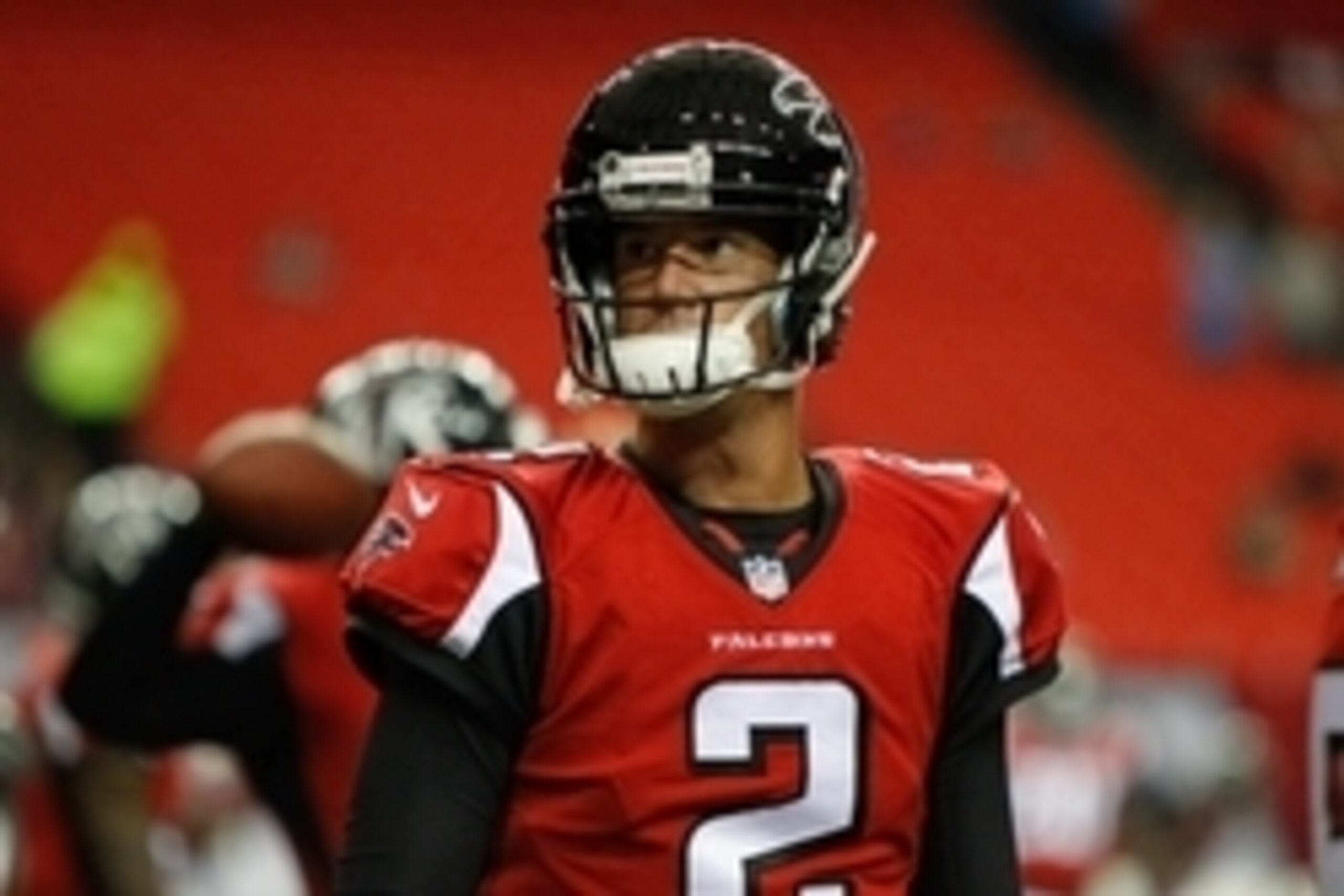 Sep 3, 2015; Atlanta, GA, USA; Atlanta Falcons quarterback Matt Ryan (2) prepares for a game against the Baltimore Ravens at the Georgia Dome. Mandatory Credit: Brett Davis-USA TODAY Sports
