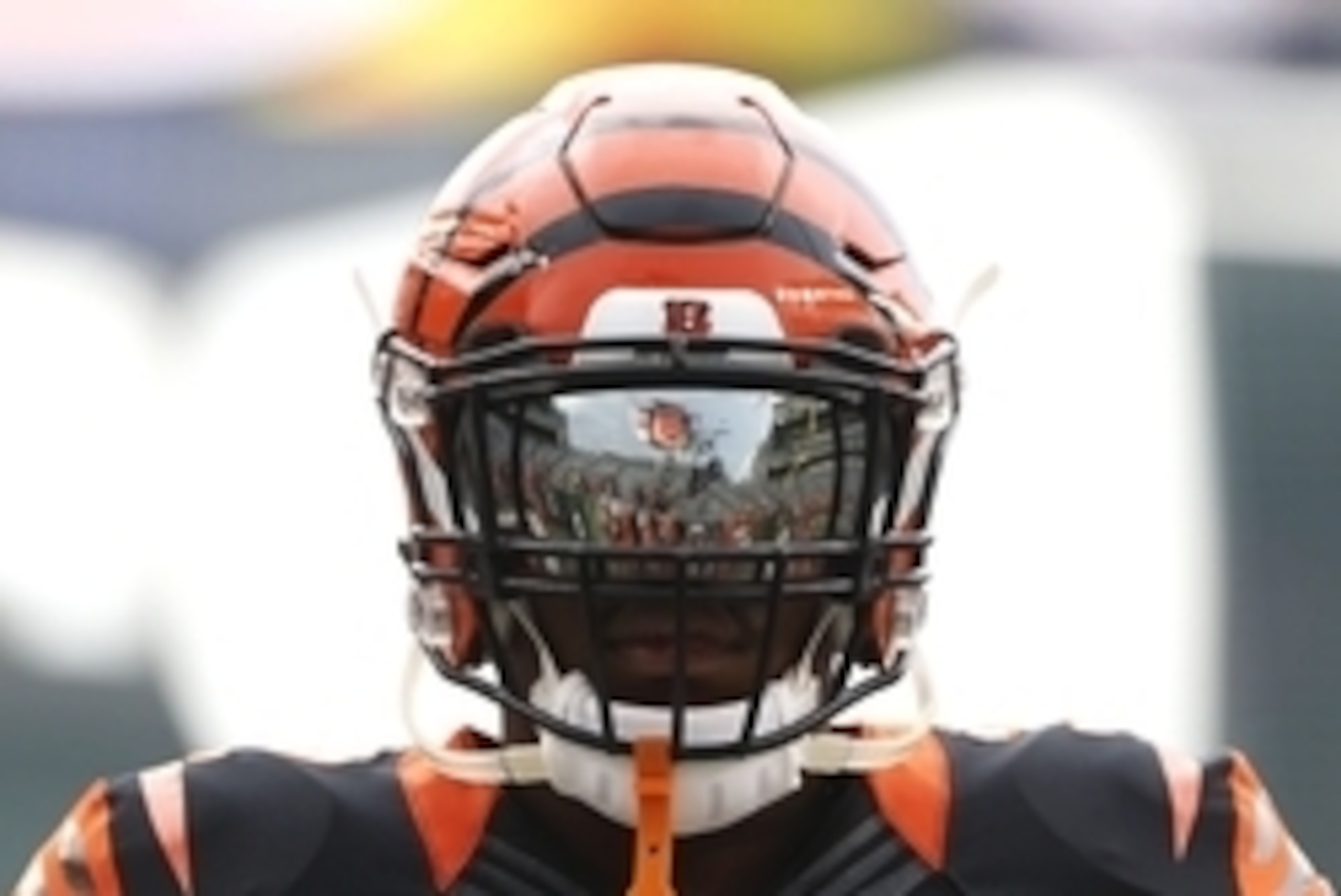 Aug 29, 2015; Cincinnati, OH, USA; Cincinnati Bengals running back Jeremy Hill (32) looks on prior to the game against the Chicago Bears in a preseason NFL football game at Paul Brown Stadium. Mandatory Credit: Aaron Doster-USA TODAY Sports