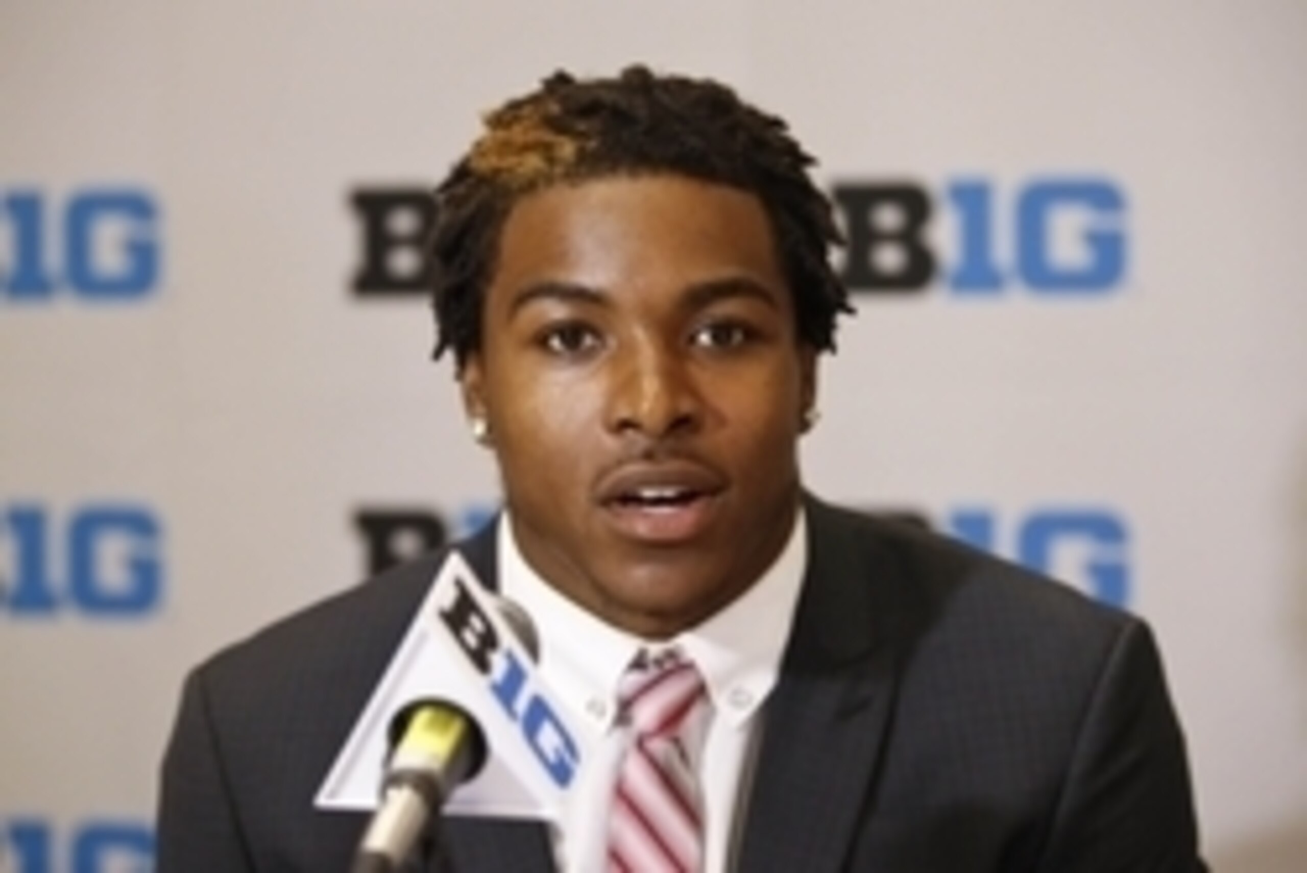 Jul 30, 2015; Chicago, IL, USA; Wisconsin running back Corey Clement speaks during 2015 Big Ten Football Media Days at Hyatt Regency McCormick Place in Chicago. Mandatory Credit: Kamil Krzaczynski-USA TODAY Sports
