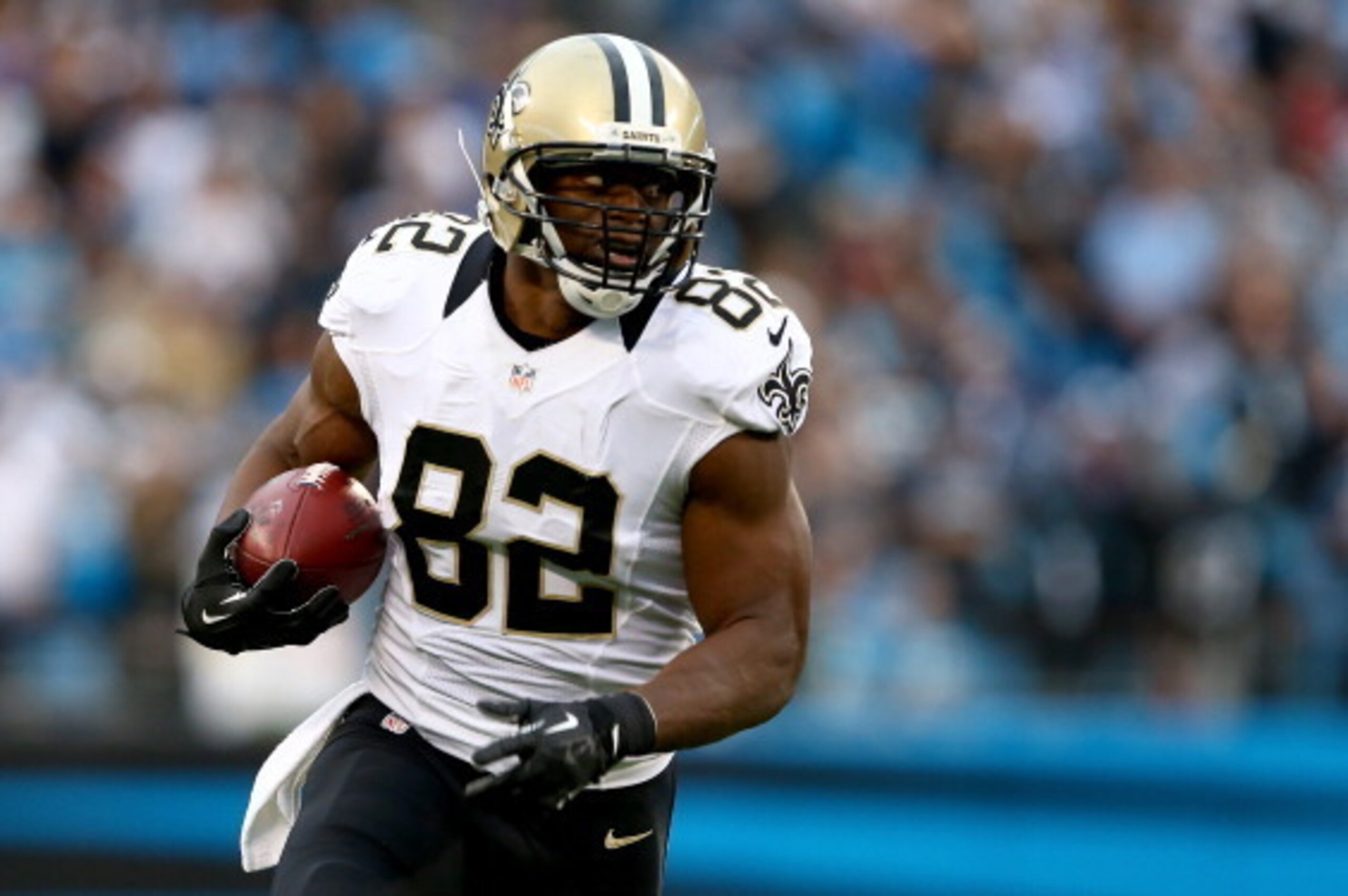 CHARLOTTE, NC - DECEMBER 22:  Benjamin Watson #82 of the New Orleans Saints during their game at Bank of America Stadium on December 22, 2013 in Charlotte, North Carolina.  (Photo by Streeter Lecka/Getty Images)