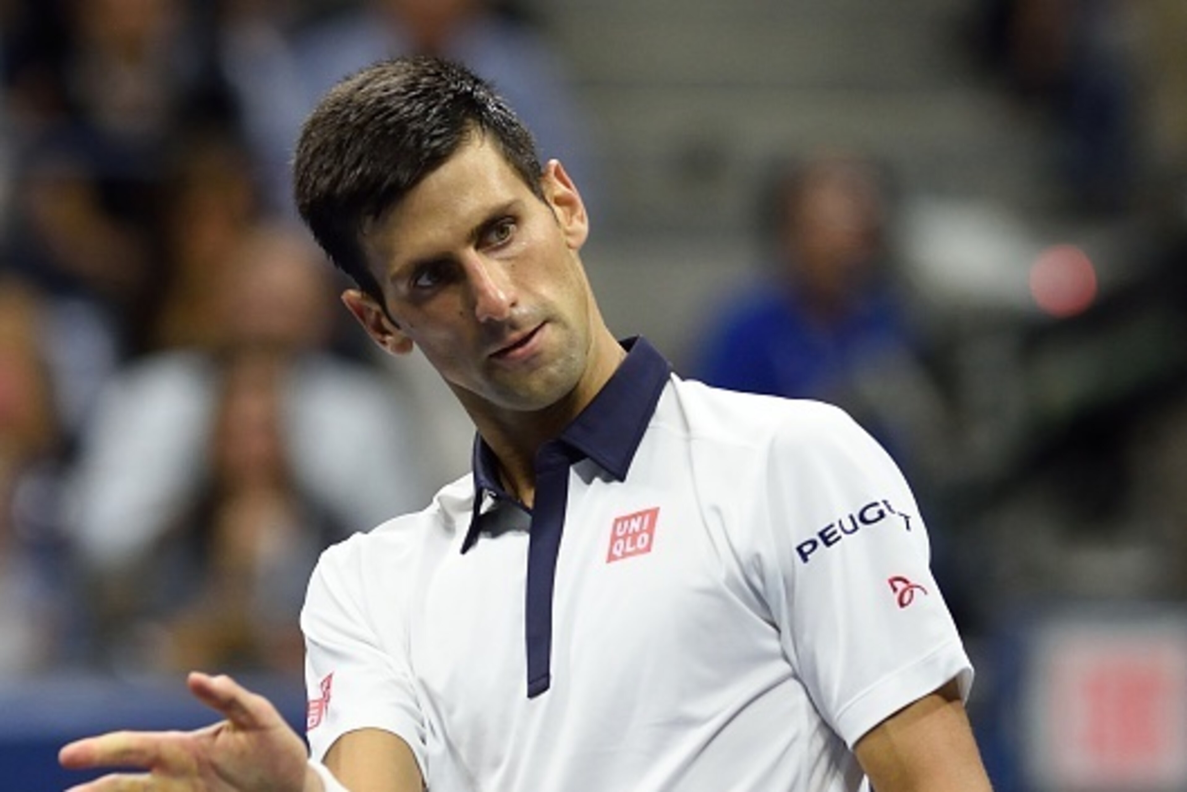Novak Djokovic of Serbia reacts to a point while playing Roberto Bautista Agut from Spain during their US Open 2015 fourth round men's singles match at the USTA Billie Jean King National Tennis Center on September 6, 2015 in New York. AFP PHOTO/DON EMME Novak Djokovic of Serbia reacts to a point while playing Roberto Bautista Agut from Spain during their US Open 2015 fourth round men's singles match at the USTA Billie Jean King National Tennis Center on September 6, 2015 in New York. AFP PHOTO/DON EMME