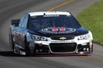 Aug 1, 2015; Long Pond, PA, USA; NASCAR Sprint Cup Series driver Kevin Harvick (4) during practice for the Windows 10 400 at Pocono Raceway. Mandatory Credit: Matthew O'Haren-USA TODAY Sports