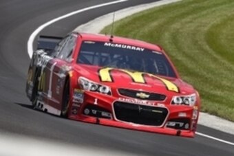 Jul 24, 2015; Indianapolis, IN, USA; NASCAR Sprint Cup Series driver Jamie McMurray (1) during practice for the Crown Royal 400 at Indianapolis Motor Speedway. Mandatory Credit: Jasen Vinlove-USA TODAY Sports