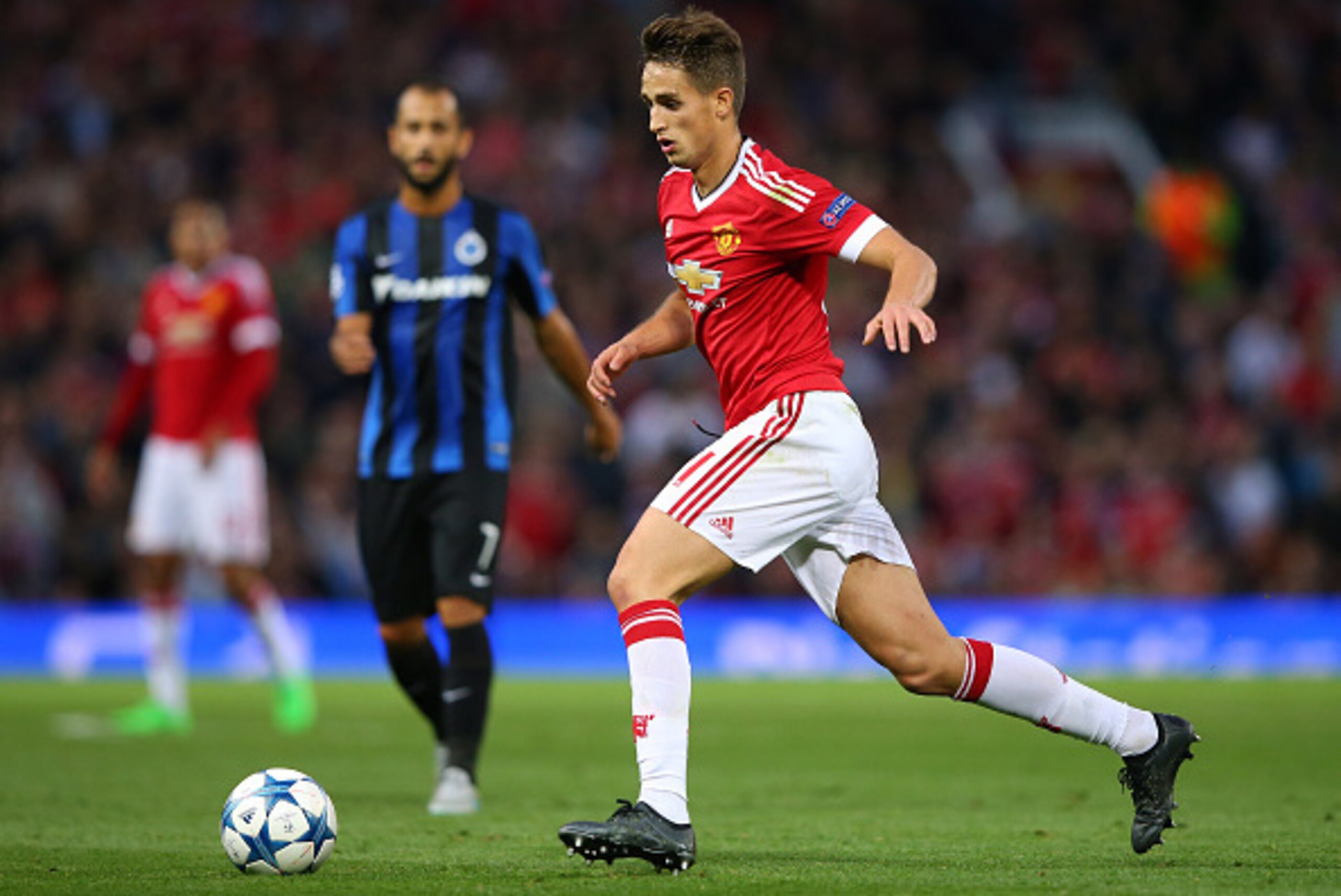 MANCHESTER, ENGLAND - AUGUST 18:  Adnan Januzaj of Manchester United during the UEFA Champions League Qualifying Round Play Off First Leg match between Manchester United and Club Brugge at Old Trafford on August 18, 2015 in Manchester, England.  (Photo by