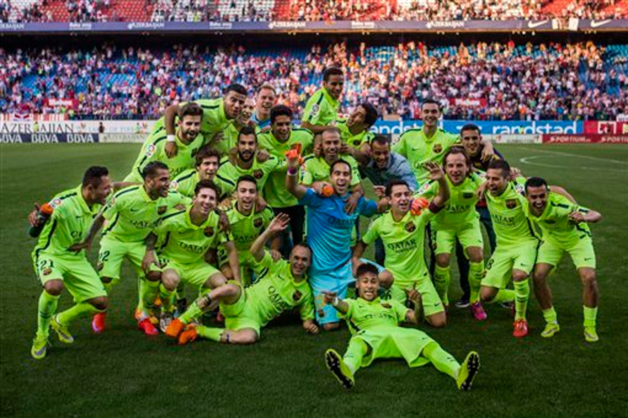 Barcelona won La Liga in their last visit to the Vicente Calderon.