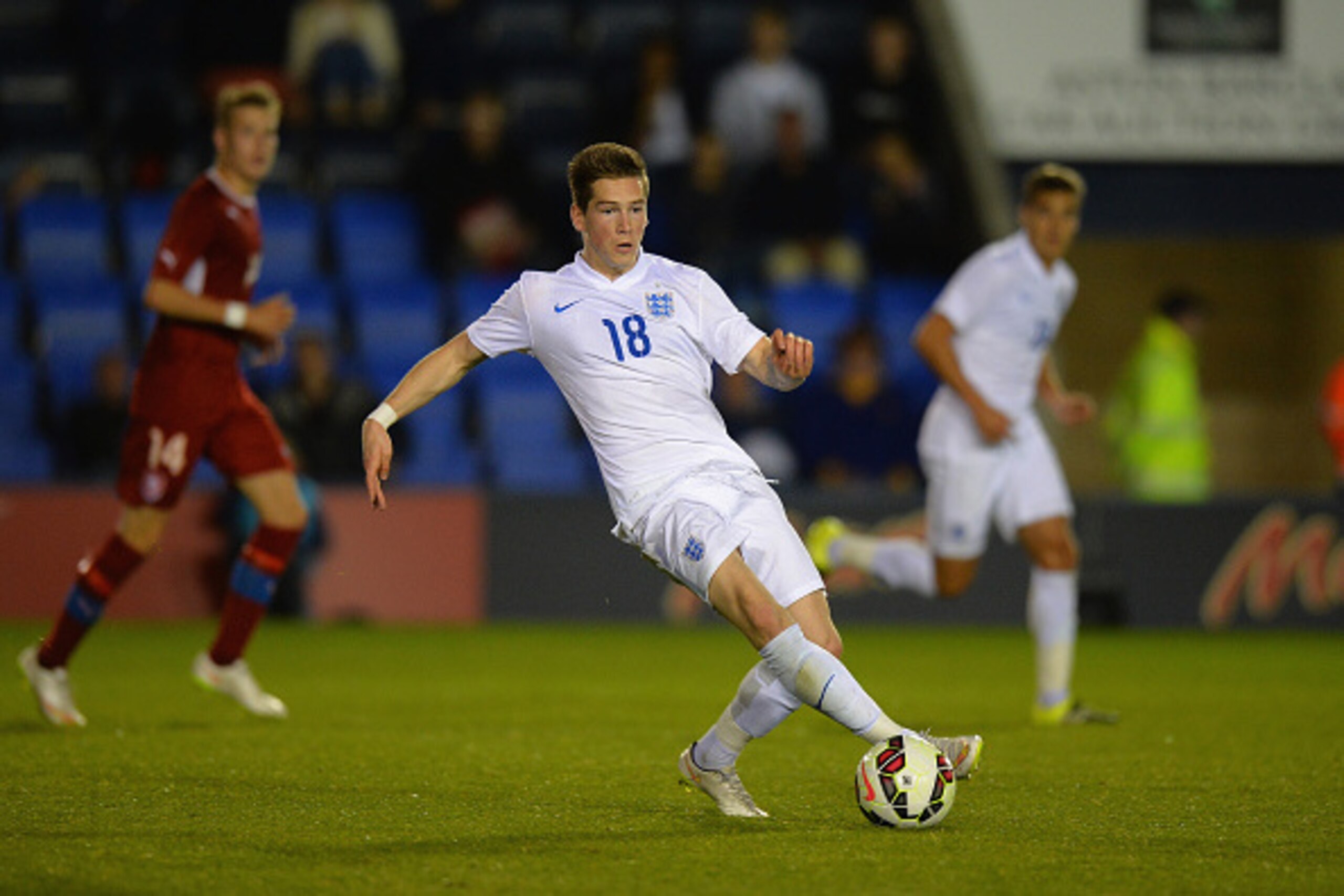 SHREWSBURY, ENGLAND - SEPTEMBER 07:  Ryan Kent of England during the International Match between England U20 and Czech Republic U20 at Greenhous Meadow on September 7, 2015 in Shrewsbury, England.  (Photo by Tony Marshall/Getty Images)