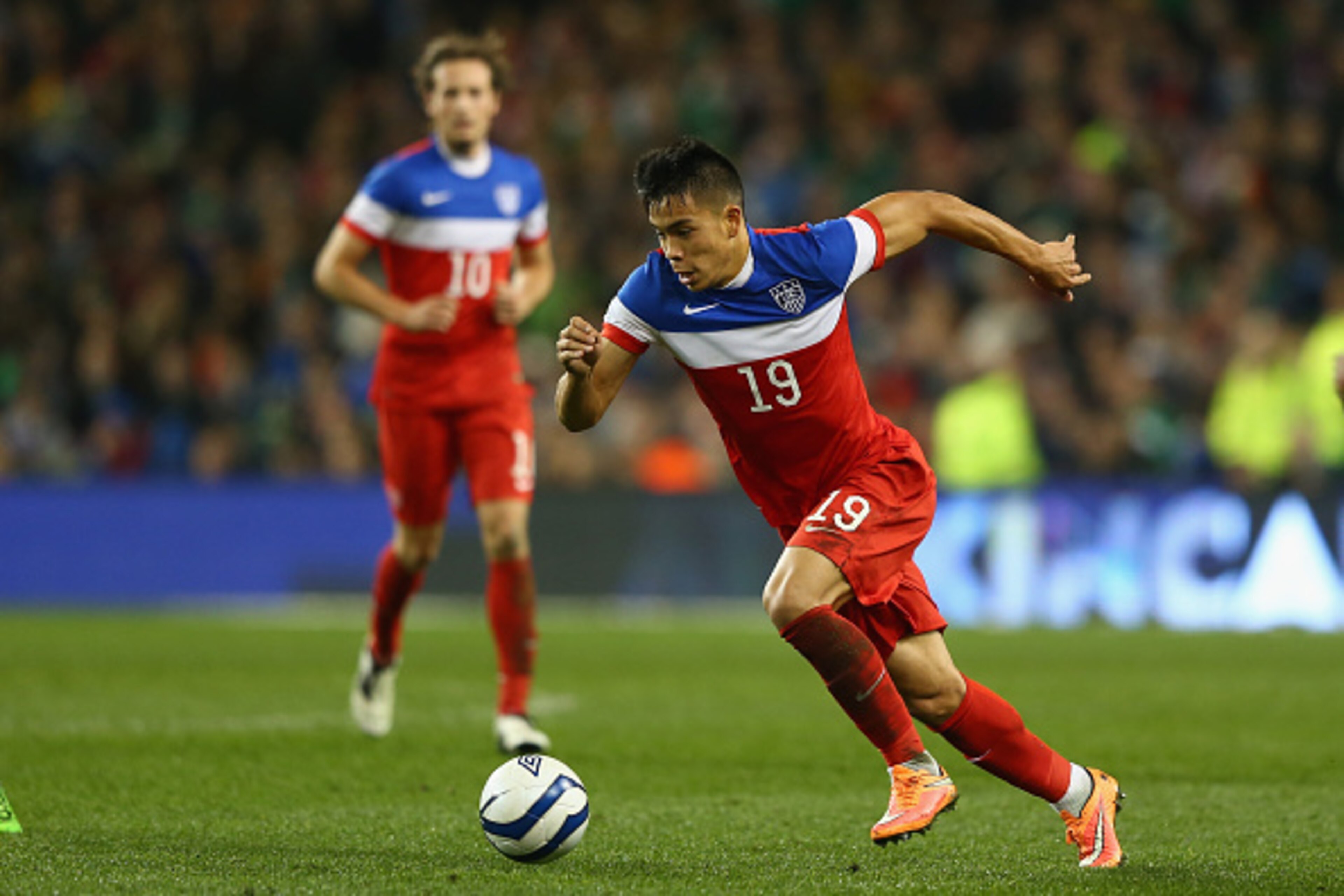 DUBLIN, IRELAND - NOVEMBER 18:  Bobby Wood of USA during the International Friendly match between the Republic of Ireland and USA at the Aviva Stadium on November 18, 2014 in Dublin, Ireland.  (Photo by Michael Steele/Getty Images)