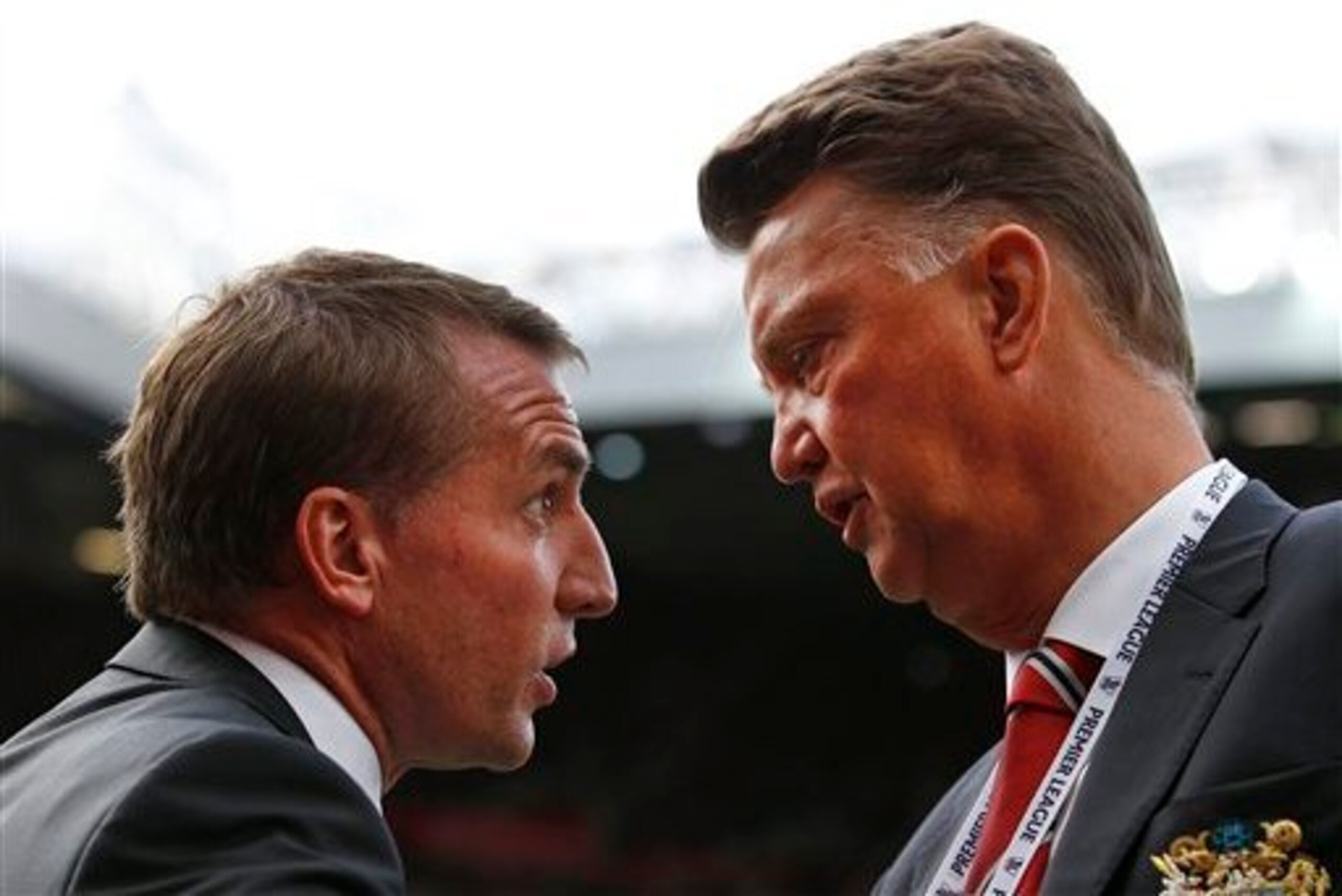 Van Gaal was only too happy to reference his perfect record against Liverpool counterpart Brendan Rodgers.
