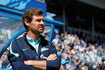 ST. PETERSBURG, RUSSIA - JULY 19: FC Zenit St. Petersburg head coach Andre Villas-Boas looks on during the Russian Football League match between FC Zenit St. Petersburg and FC Dinamo Moscow at the Petrovsky stadium on July 19, 2015 in St. Petersburg, Russ