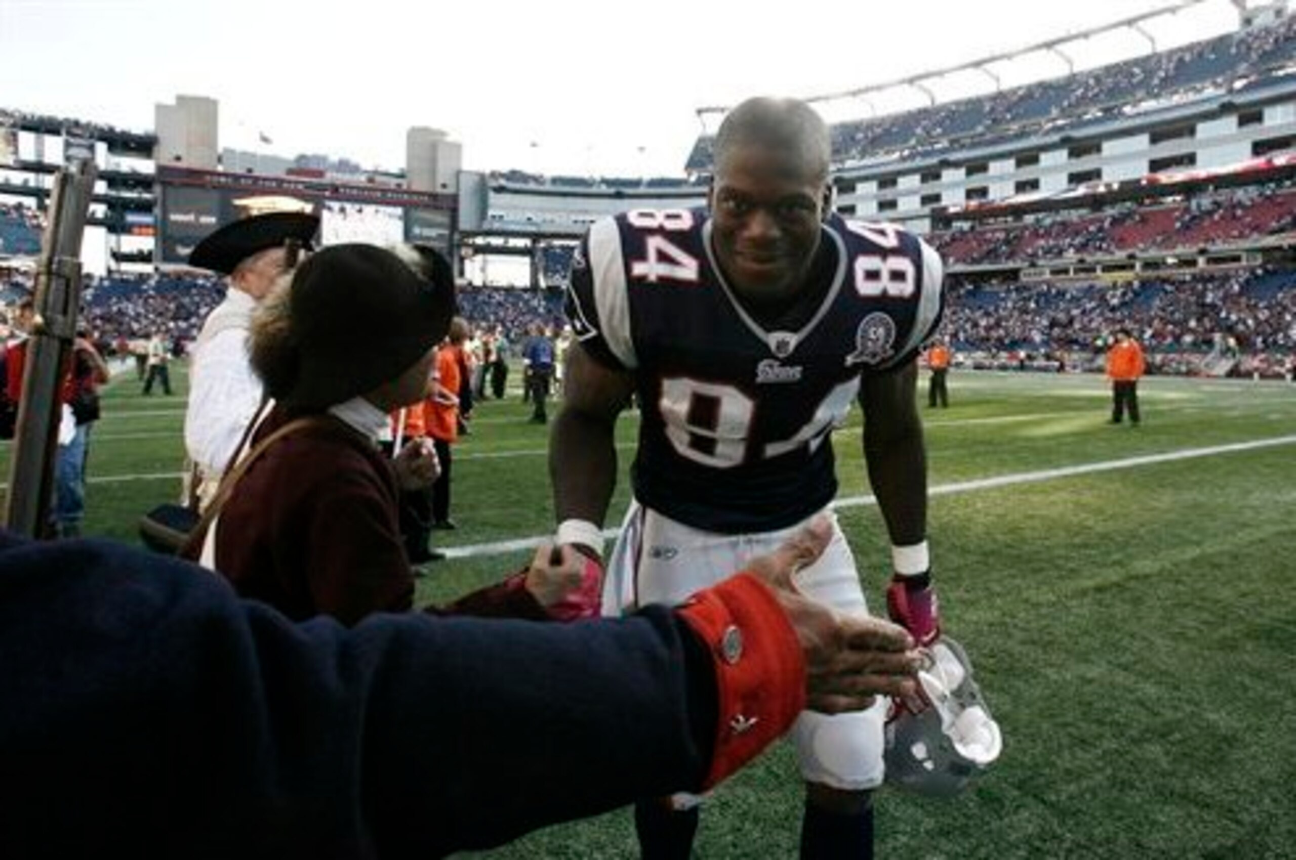 Ben Watson frequently greeted the End Zone Militia in Foxboro. Ben Watson frequently greeted the End Zone Militia in Foxboro.