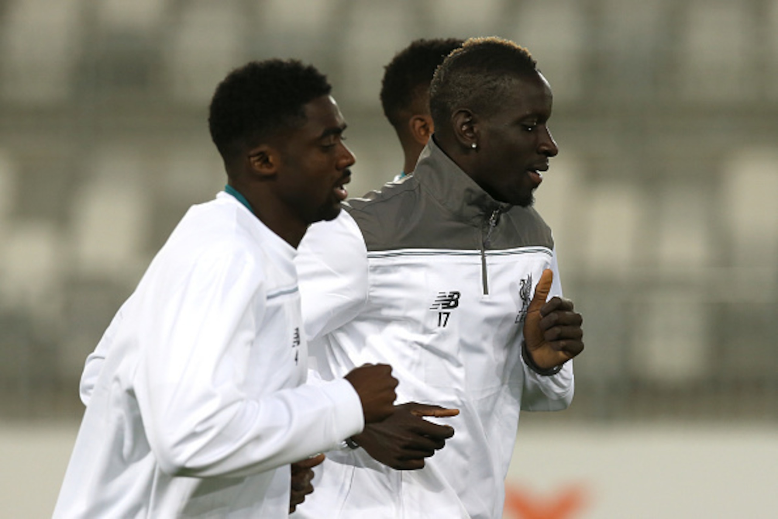 BORDEAUX, FRANCE - SEPTEMBER 16: Mamadou Sakho during the training session of Liverpool FC at the Matmut Stadium ahead their Europa League game against FC Girondins de Bordeaux on September 16, 2015 in Bordeaux, France.  (Photo by Romain Perrocheau/Getty 