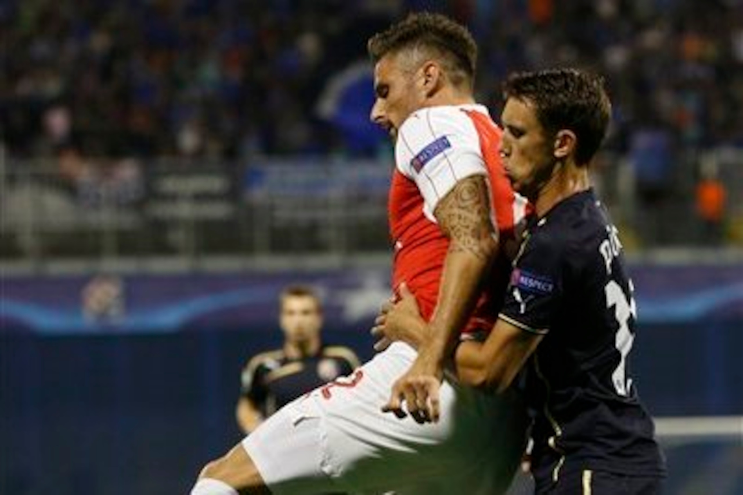 Giroud struggled from the start. Giroud struggled from the start.