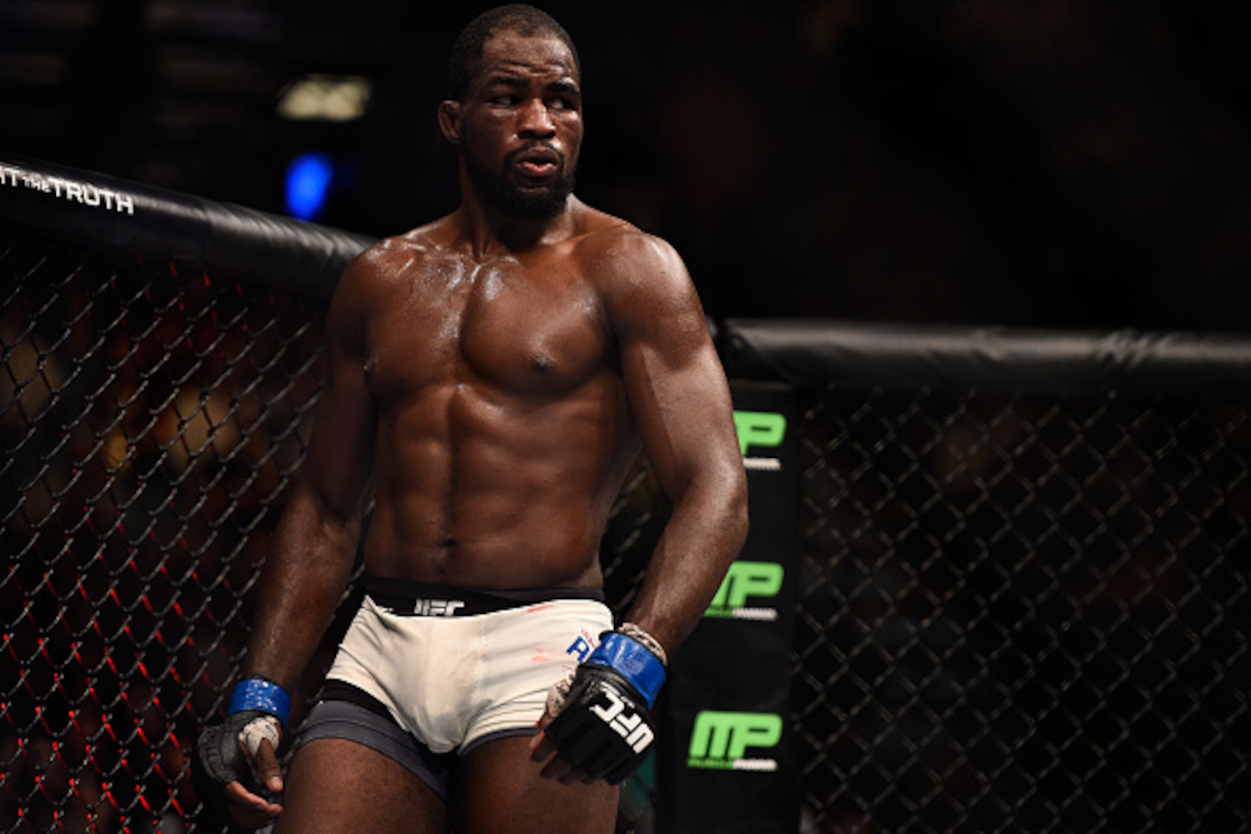LAS VEGAS, NV - SEPTEMBER 05: Corey Anderson reacts to his victory over Jan Blachowicz in their light heavyweight bout during the UFC 191 event inside MGM Grand Garden Arena on September 5, 2015 in Las Vegas, Nevada. (Photo by Jeff Bottari/Zuffa LLC/Zuff LAS VEGAS, NV - SEPTEMBER 05: Corey Anderson reacts to his victory over Jan Blachowicz in their light heavyweight bout during the UFC 191 event inside MGM Grand Garden Arena on September 5, 2015 in Las Vegas, Nevada. (Photo by Jeff Bottari/Zuffa LLC/Zuff