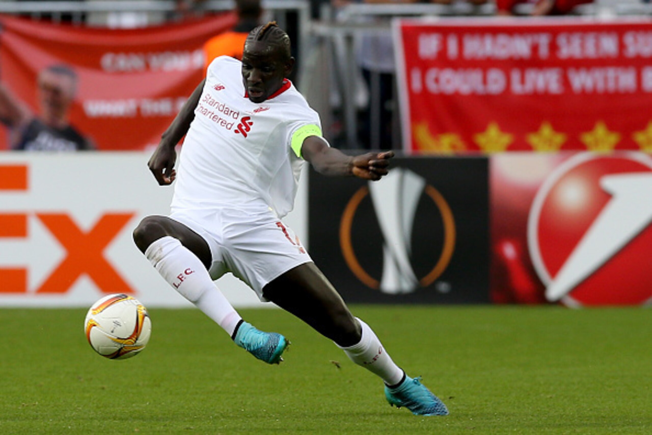 BORDEAUX, FRANCE - SEPTEMBER 17: Mamadou Sakho for Liverpool FC in action during the Europa League game between FC Girondins de Bordeaux and Liverpool FC at Matmut Atlantique Stadium on September 17, 2015 in Bordeaux, France. (Photo by Romain Perrocheau/ BORDEAUX, FRANCE - SEPTEMBER 17: Mamadou Sakho for Liverpool FC in action during the Europa League game between FC Girondins de Bordeaux and Liverpool FC at Matmut Atlantique Stadium on September 17, 2015 in Bordeaux, France. (Photo by Romain Perrocheau/