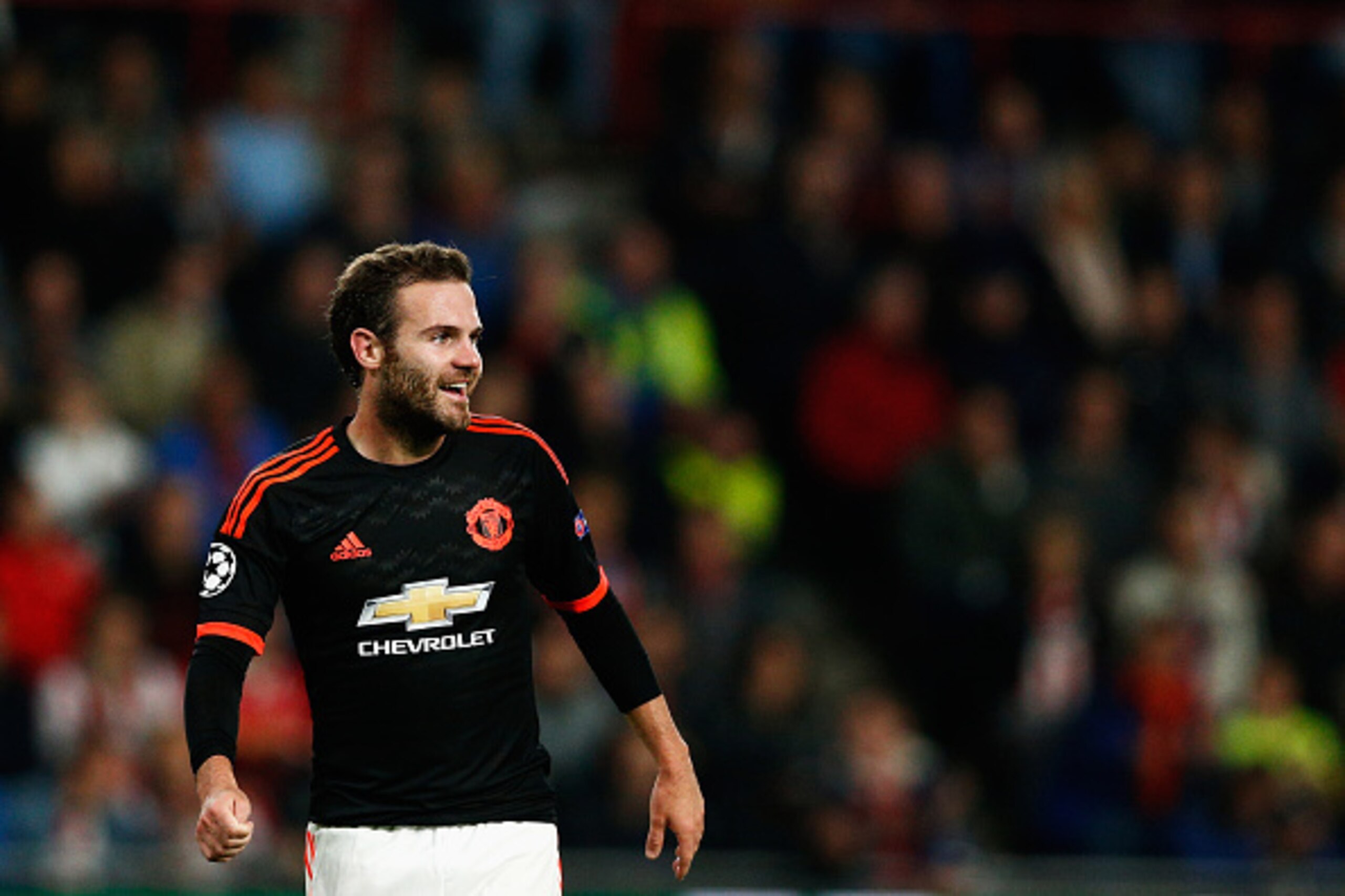 EINDHOVEN, NETHERLANDS - SEPTEMBER 15:  Juan Mata of Manchester United in action during the UEFA Champions League Group B match between PSV Eindhoven and Manchester United at PSV Stadion on September 15, 2015 in Eindhoven, Netherlands.  (Photo by Dean Mou