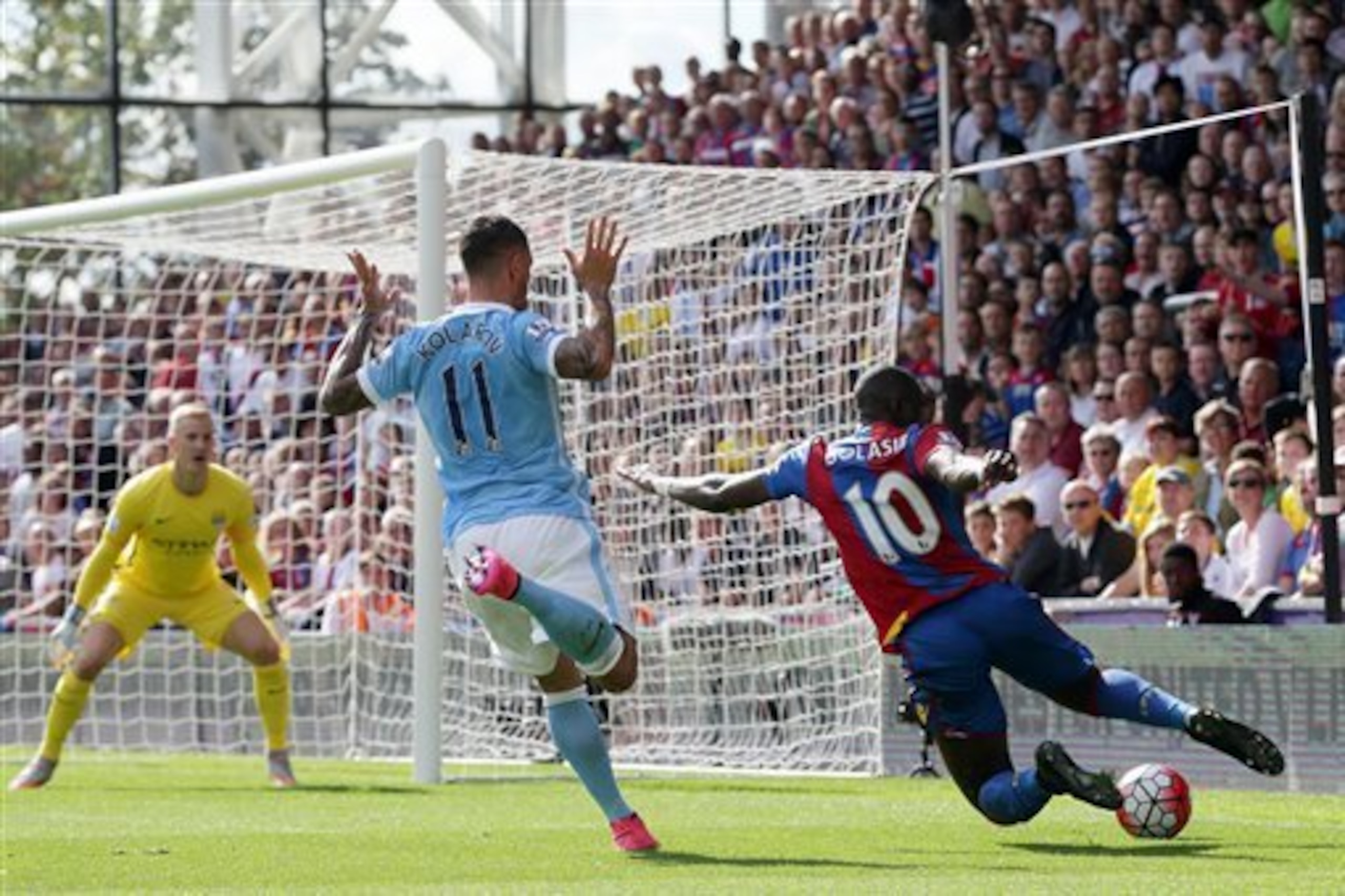 Yannick Bolasie looking to cause Manchester City problems at Selhurst Park.