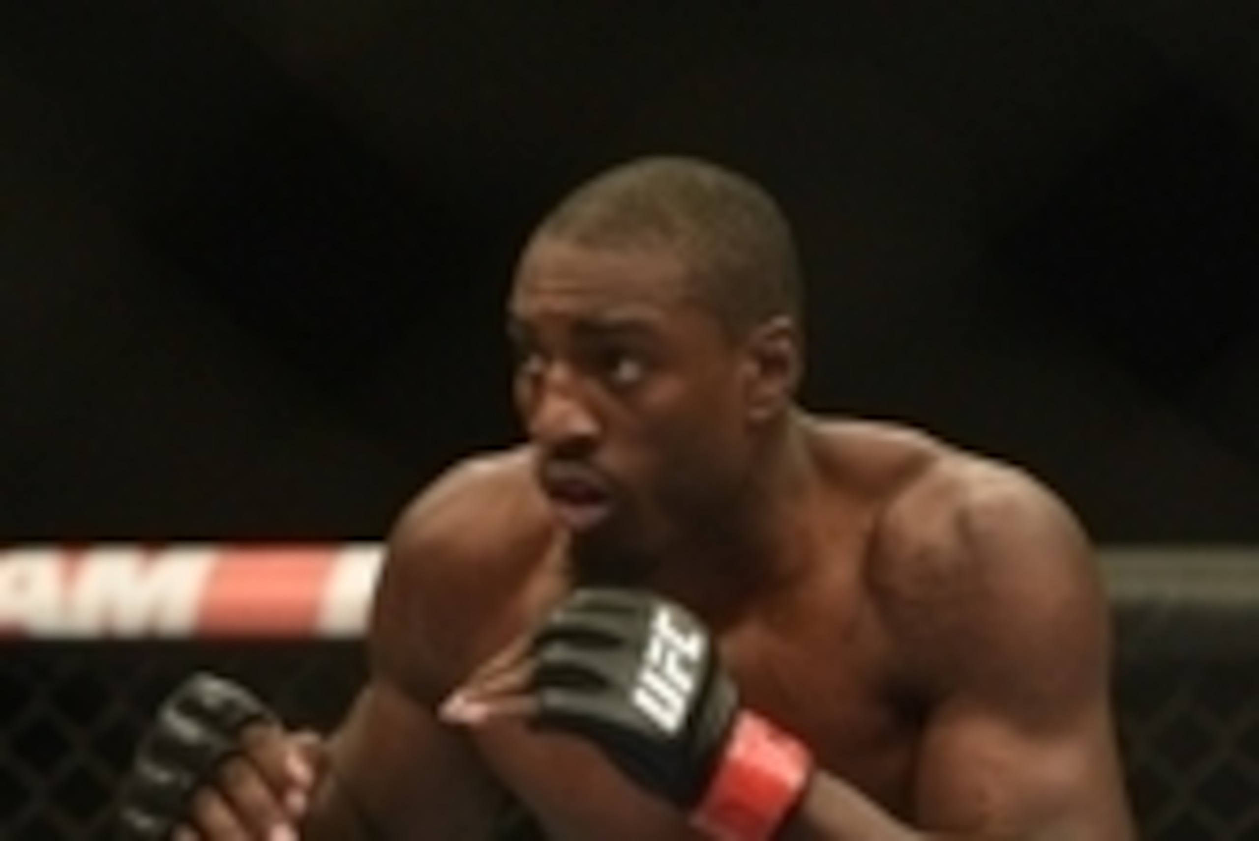 Apr 26, 2014; Baltimore, MD, USA; Phil Davis moves through the ring during the first round of the fight against Anthony Johnson at Baltimore Arena. Johnson defeated Davis by decision. Mandatory Credit: Tommy Gilligan-USA TODAY Sports