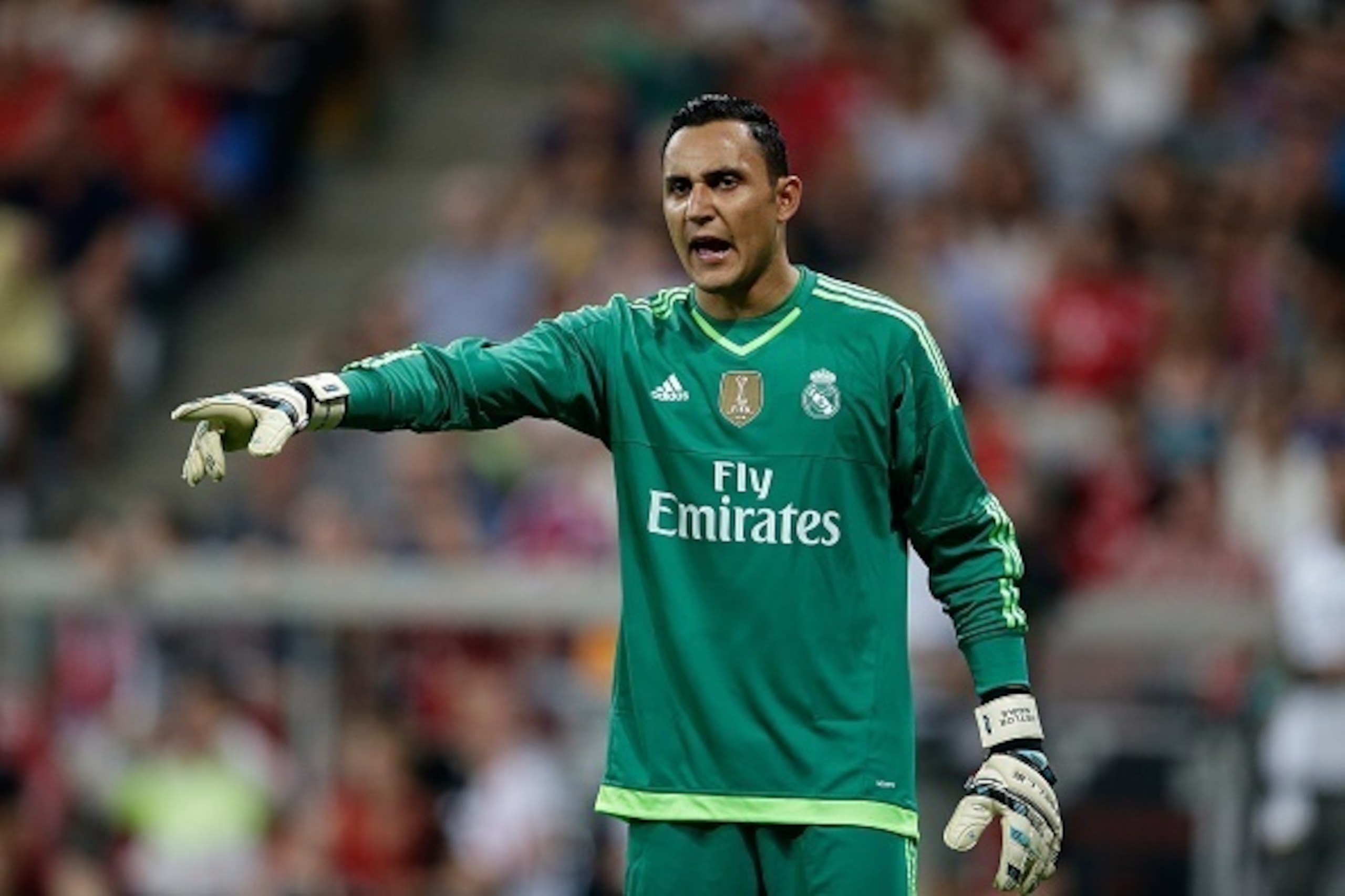 Keylor Navas of Real Madrid during the AUDI Cup final match between Real Madrid and FC Bayern Munich on August 5, 2015 at the Allianz Arena in Munich, Germany(Photo by VI Images via Getty Images)