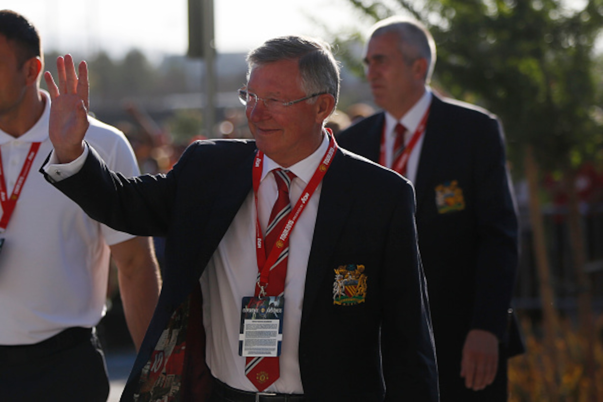 SAN JOSE, CA - JULY 21: Sir Alex Ferguson, former manager of Manchester United, arrives at Avaya Stadium before the team's International Champions Cup match against San Jose Earthquakes on July 21, 2015 in San Jose, California. (Photo by Stephen Lam/Getty