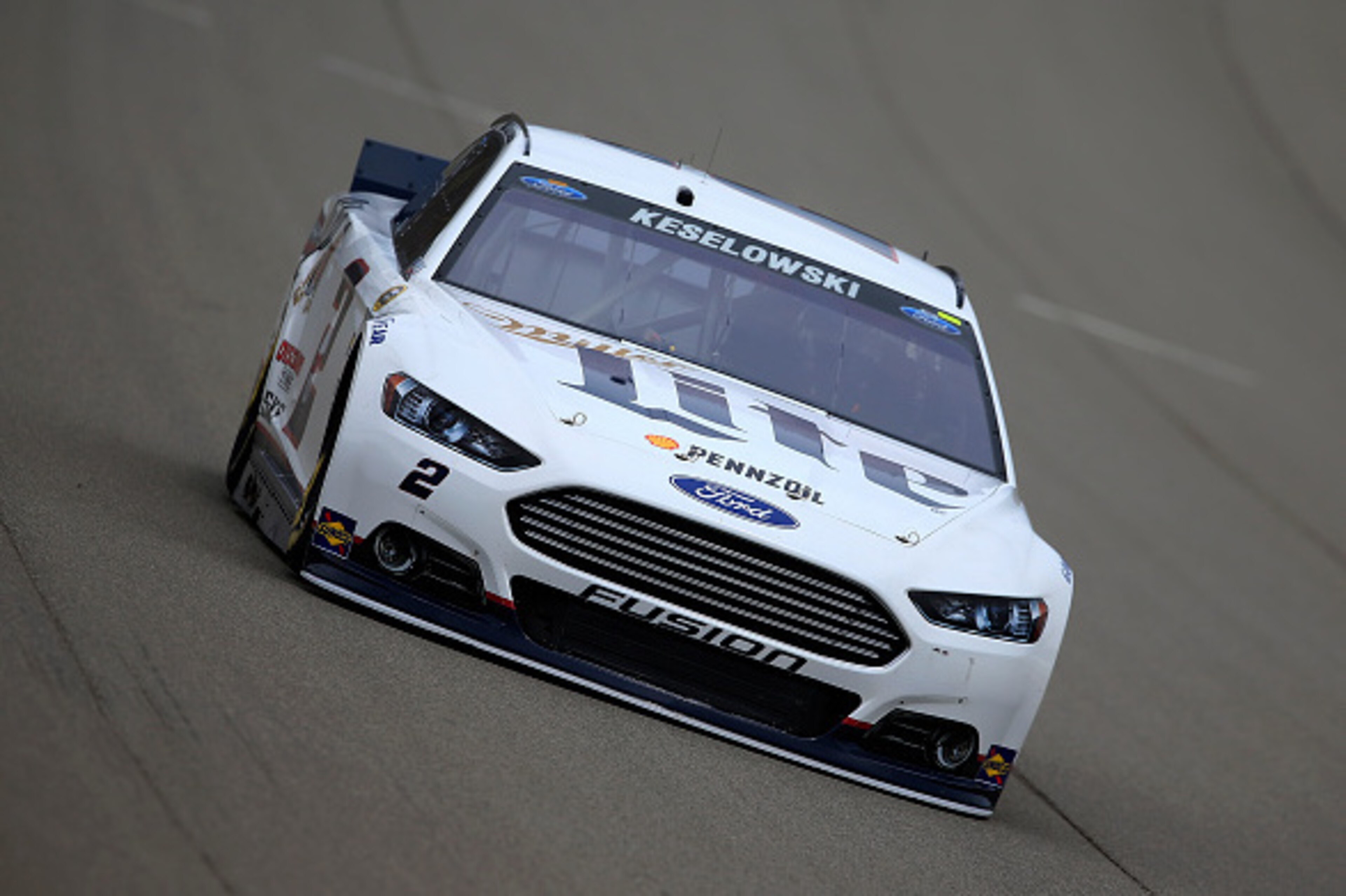 BROOKLYN, MI - JUNE 12: Brad Keselowski, driver of the #2 Miller Lite Ford, practices for the NASCAR Sprint Cup Series Quicken Loans 400 at Michigan International Speedway on June 12, 2015 in Brooklyn, Michigan. (Photo by Chris Trotman/Getty Images) BROOKLYN, MI - JUNE 12: Brad Keselowski, driver of the #2 Miller Lite Ford, practices for the NASCAR Sprint Cup Series Quicken Loans 400 at Michigan International Speedway on June 12, 2015 in Brooklyn, Michigan. (Photo by Chris Trotman/Getty Images)
