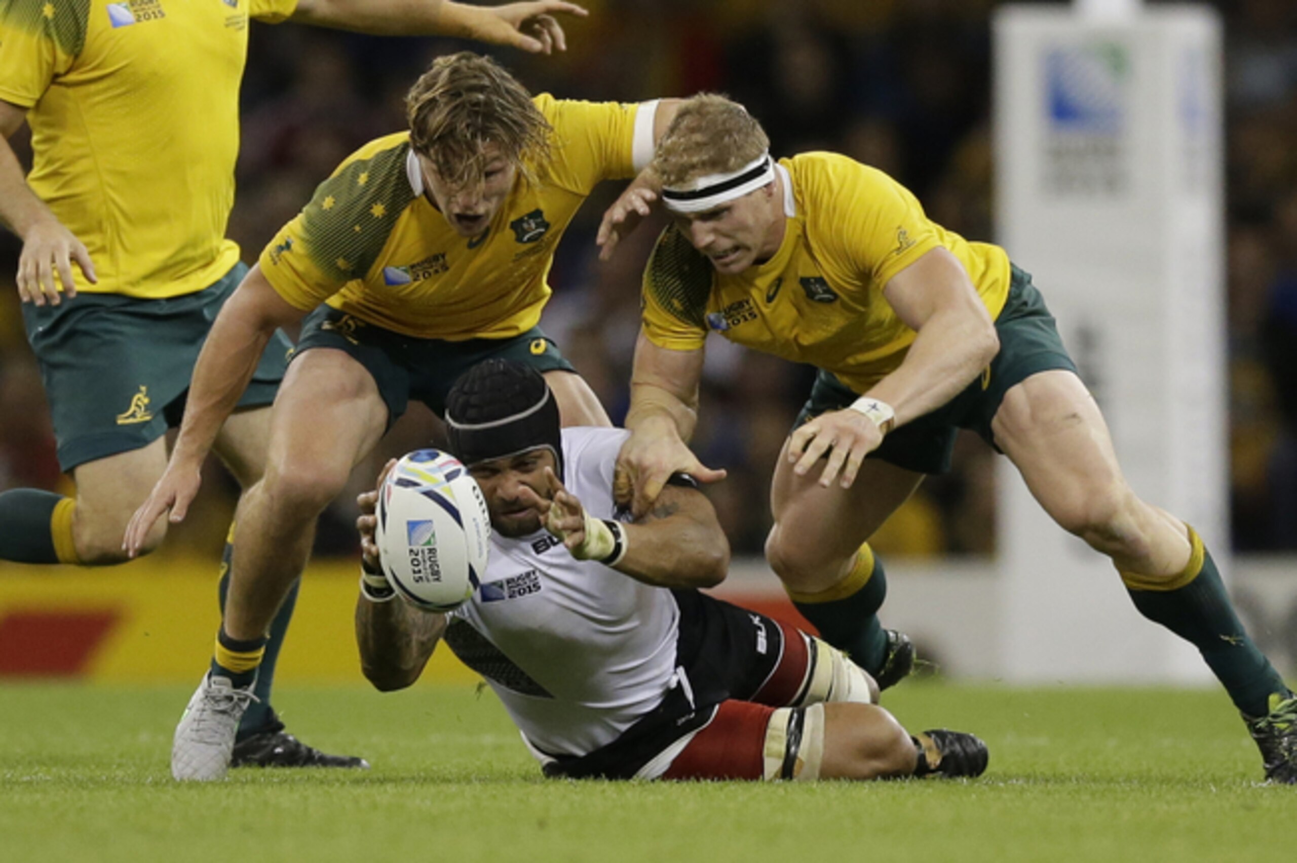 Michael Hooper (left) and David Pocock (right) were crucial figures in the win against Fiji.