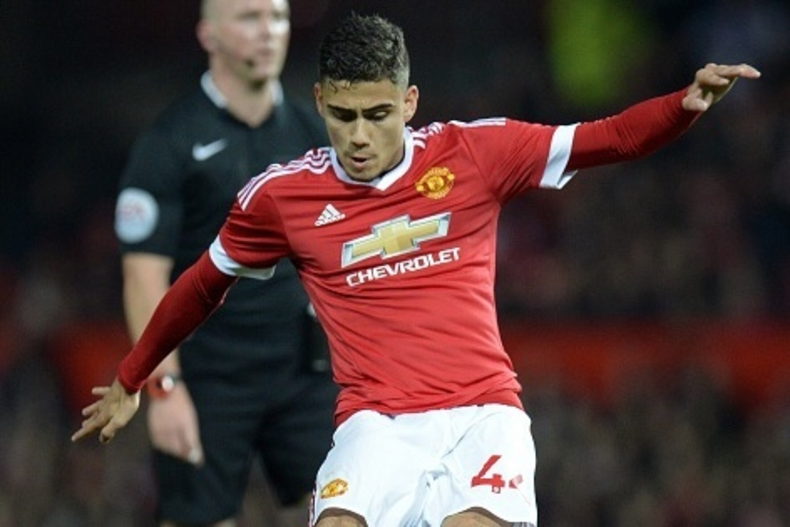 Manchester United's Belgian midfielder Andreas Pereira scores their second goal from a free-kick during the English League Cup third round football match between Manchester United and Ipswich Town at Old Trafford in Manchester, north west England on Septe