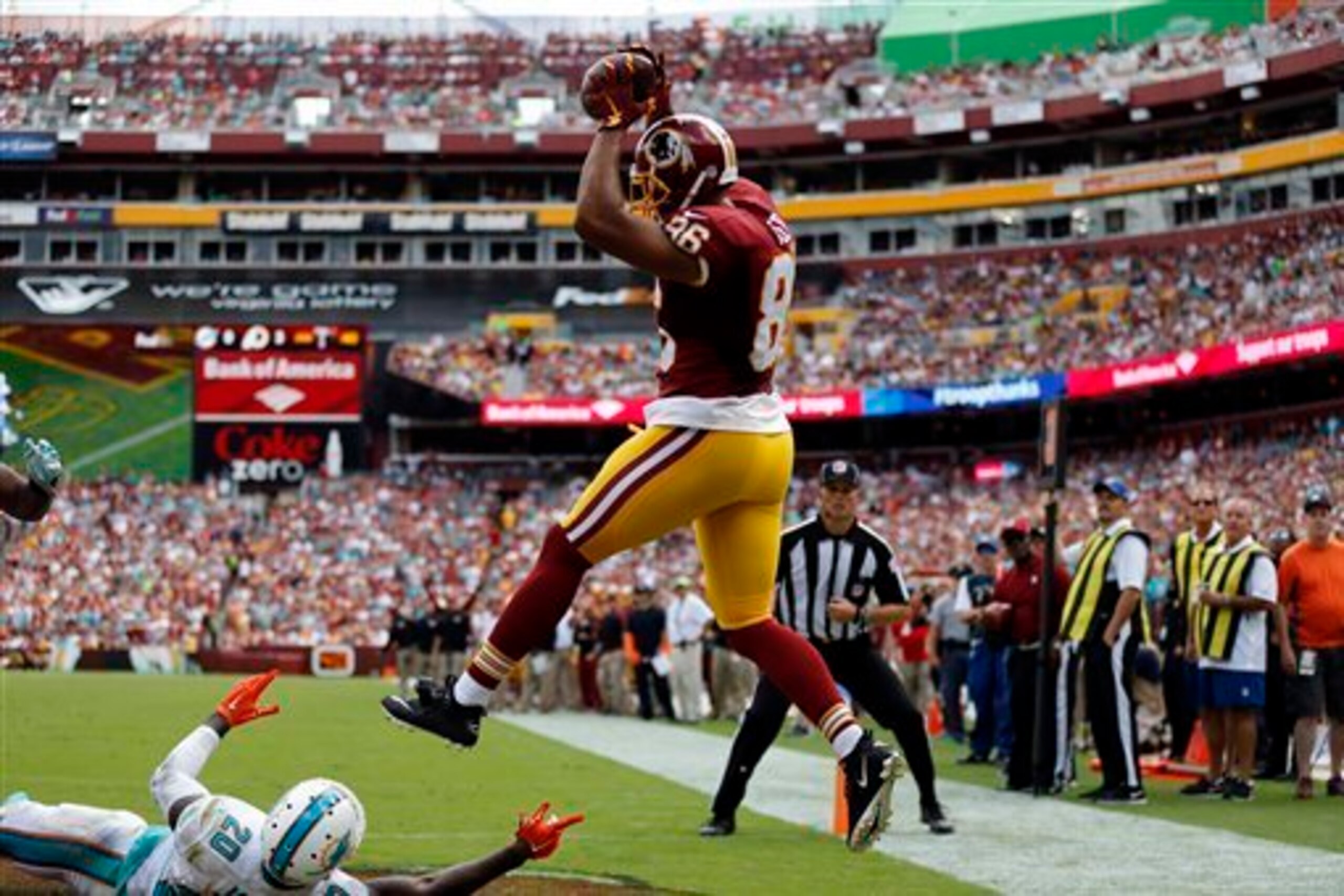 Tight end Jordan Reed is becoming a major weapon in Washington.