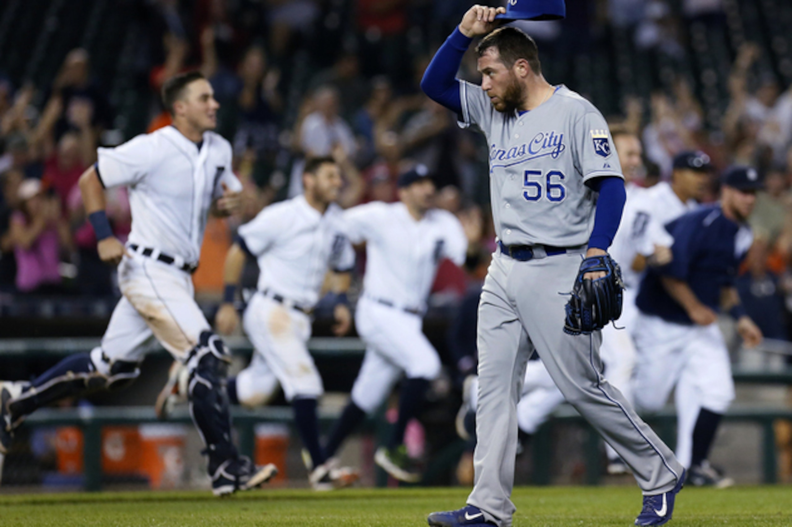 Closer Greg Holland is lost for the season with an elbow injury.