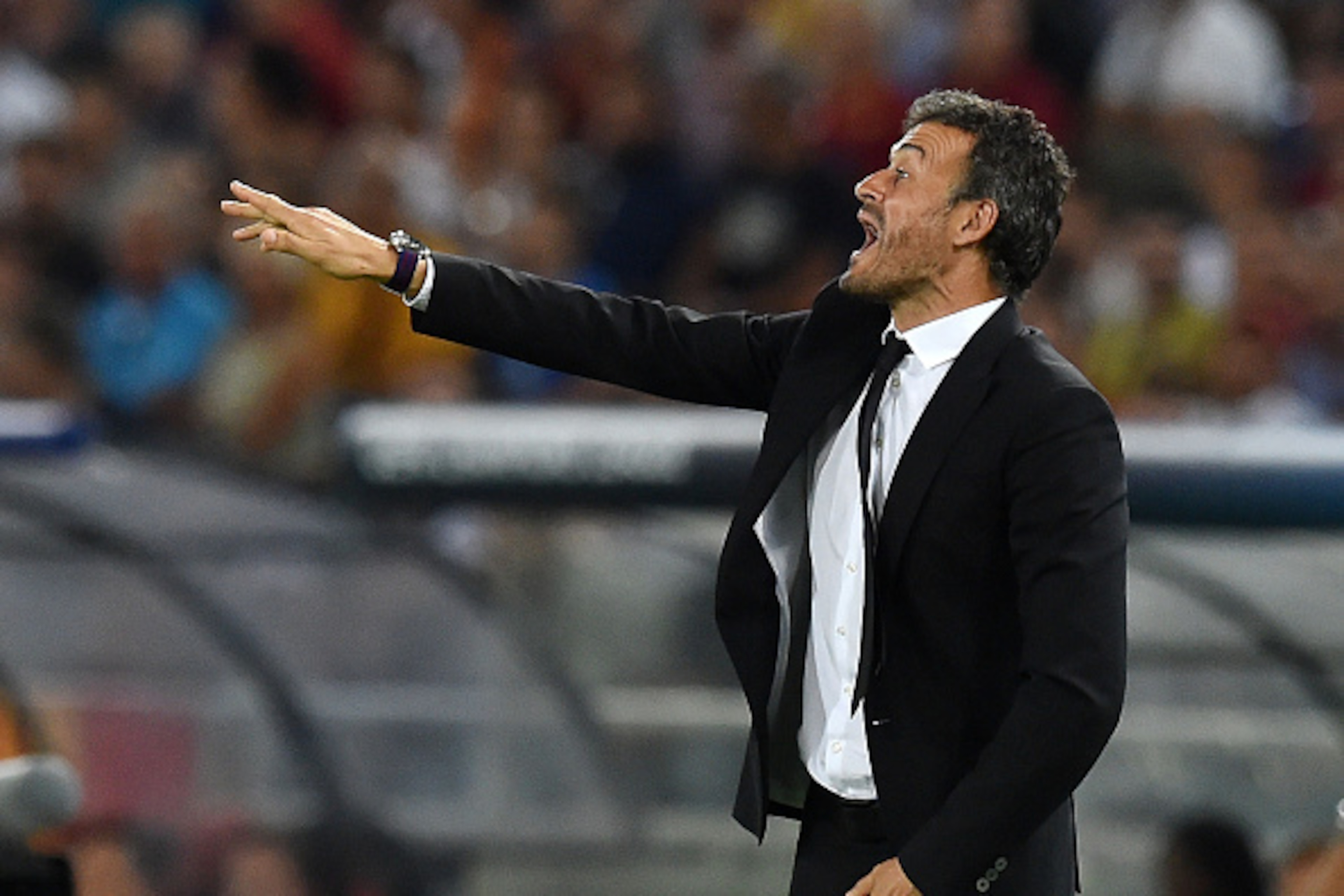 ROME, ITALY - SEPTEMBER 16:  Luis Enrique head coach of FC Barcelona during the UEFA Champions League Group E match between AS Roma and FC Barcelona, at Olimpico Stadium on September 16, 2015 in Rome, Italy.  (Photo by Giuseppe Bellini/Getty Images)