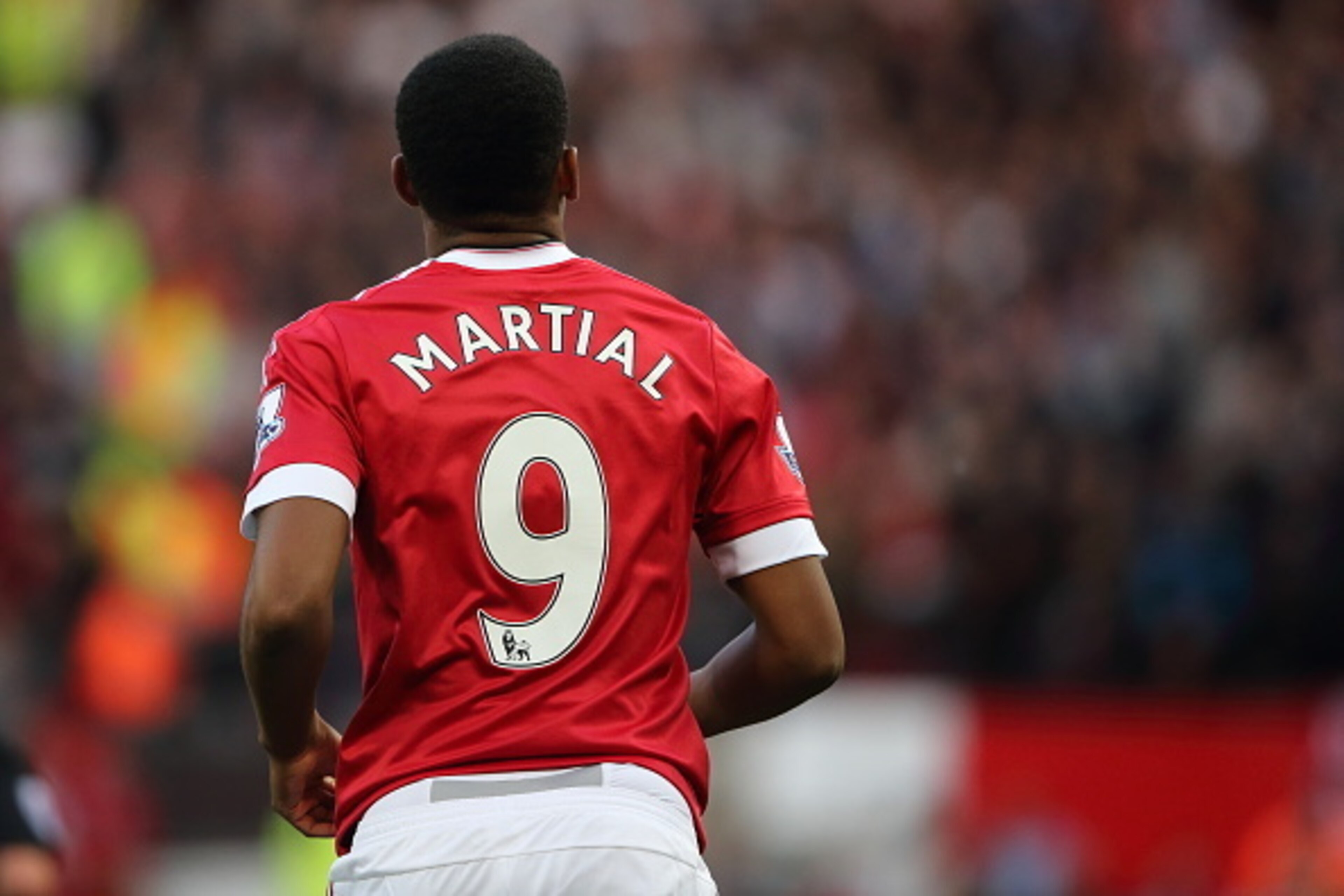 MANCHESTER, ENGLAND - SEPTEMBER 12:  Anthony Martial of Manchester United on his debut during the Barclays Premier League match between Manchester United and Liverpool on September 12, 2015 in Manchester, United Kingdom.  (Photo by Matthew Ashton - AMA/Ge