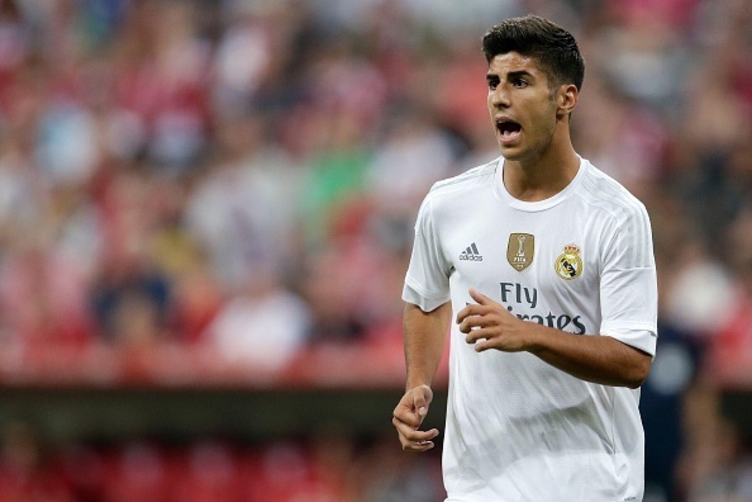 Marco Asensio of Real Madrid during the AUDI Cup final match between Real Madrid and FC Bayern Munich on August 5, 2015 at the Allianz Arena in Munich, Germany(Photo by VI Images via Getty Images) Marco Asensio of Real Madrid during the AUDI Cup final match between Real Madrid and FC Bayern Munich on August 5, 2015 at the Allianz Arena in Munich, Germany(Photo by VI Images via Getty Images)