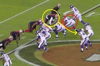 Linebacker Aaron Lynch will look to exploit the gap between Minnesota's right tackle and guard.