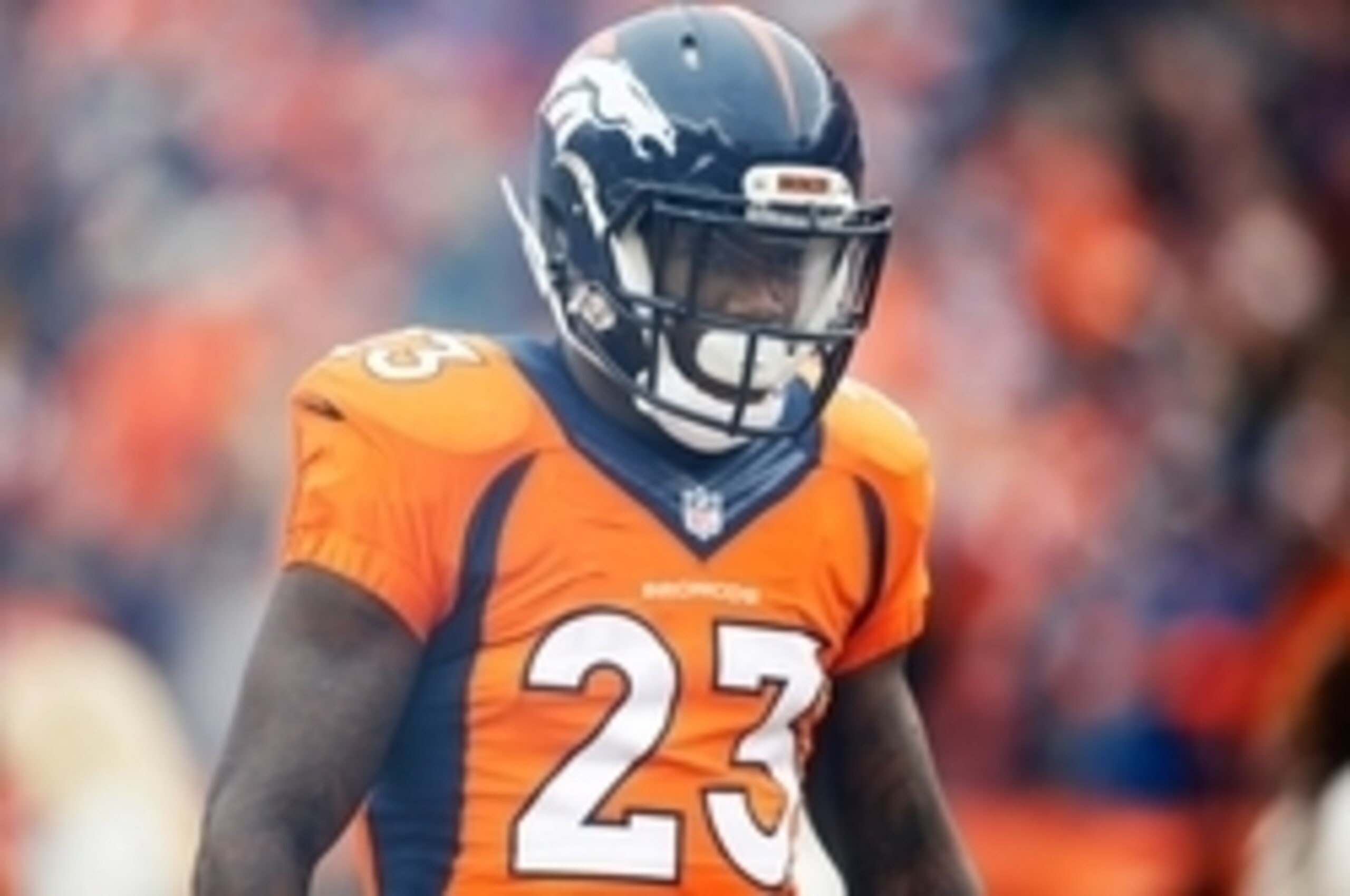 Jan 11, 2015; Denver, CO, USA; Denver Broncos running back Ronnie Hillman (23) in the 2014 AFC Divisional playoff football game against the Indianapolis Colts at Sports Authority Field at Mile High. Mandatory Credit: Chris Humphreys-USA TODAY Sports